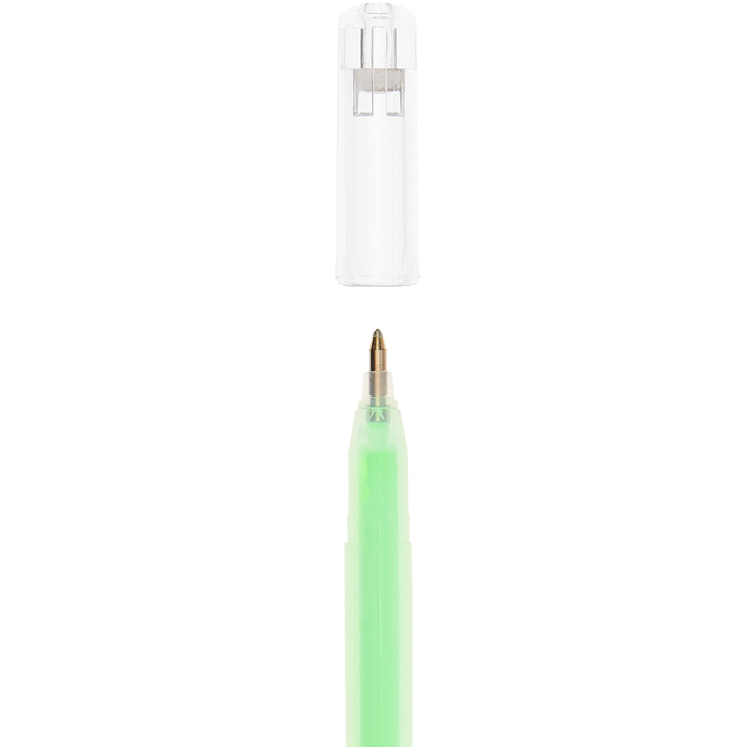 Gel pen pastel 0.8mm colour Green from Rico Design Gelstift Pastell 0,8mm von Rico Design in Grün, mit abnehmbarer Kappe, ideal für feines Schreiben.