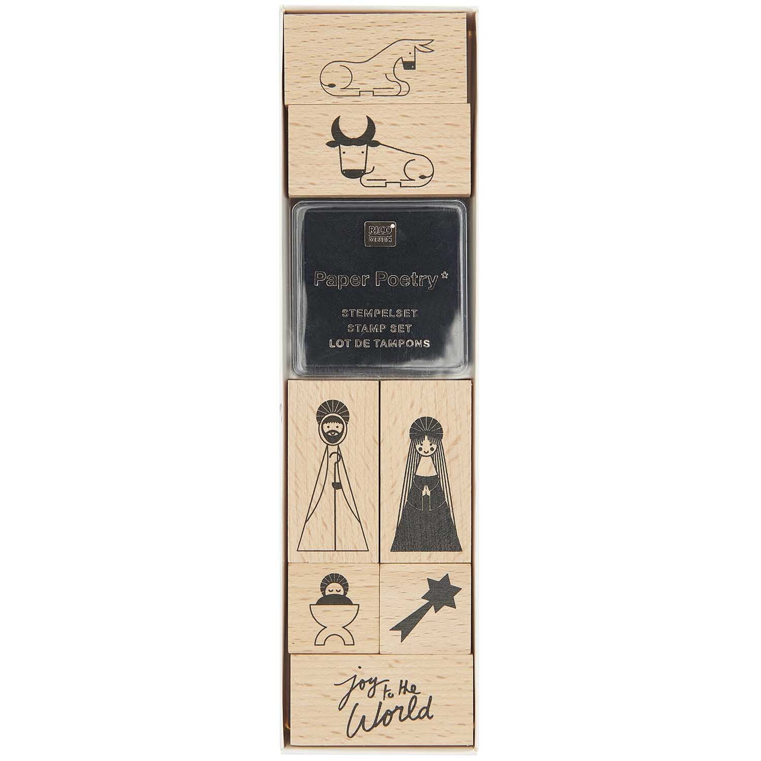 Paper Poetry Stempelset Holy Family 8-teilig von Rico Design