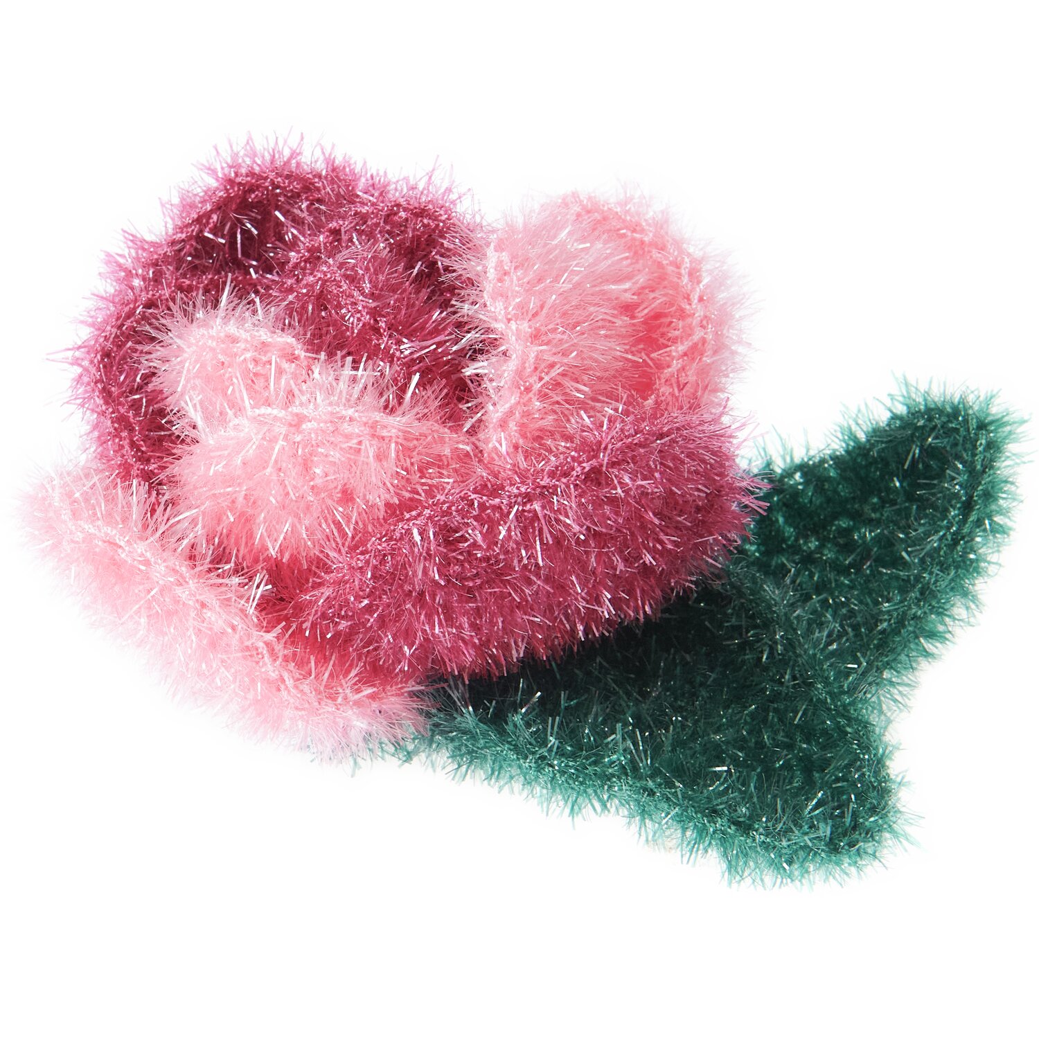 Häkelset Creative Bubble Rose Classic von Rico Design Häkelset Creative Bubble Rose Classic: Flauschige, rosa und grüne Häkelrose von Rico Design.