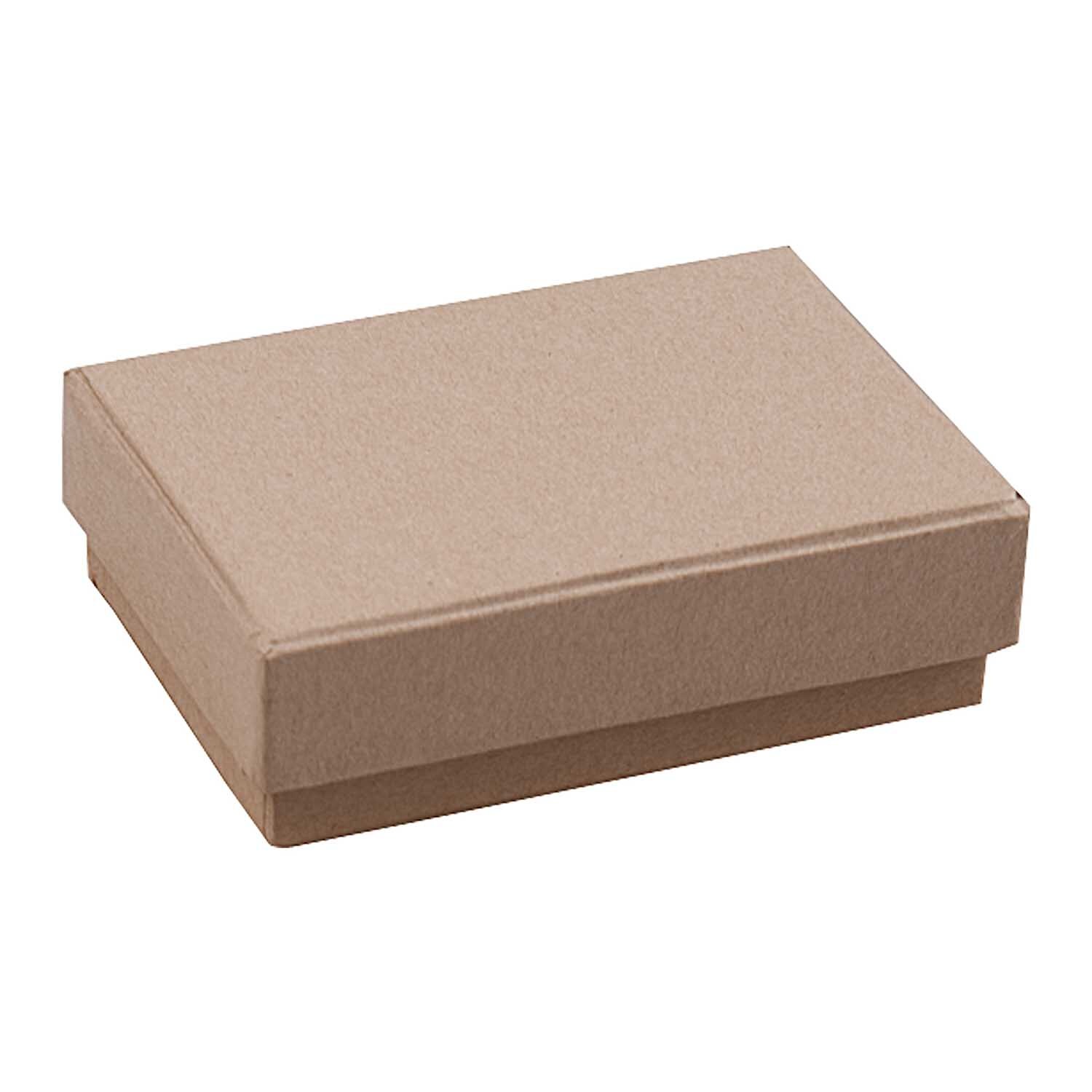 Rechteckbox natur von Rico Design aus braunem Karton, ideal für Geschenke oder Aufbewahrung.