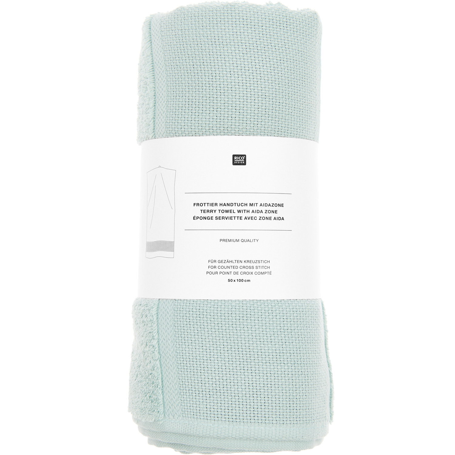Serviette de bain 50x100cm, GOTS Couleur Menthe from Rico Design