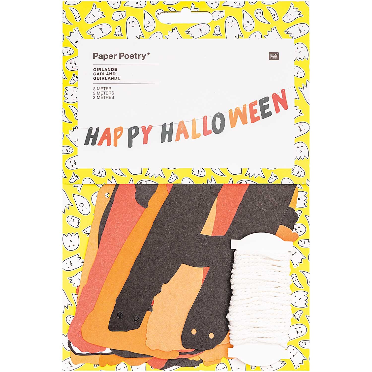 Paper Poetry Girlande Happy Halloween 3m von Rico Design