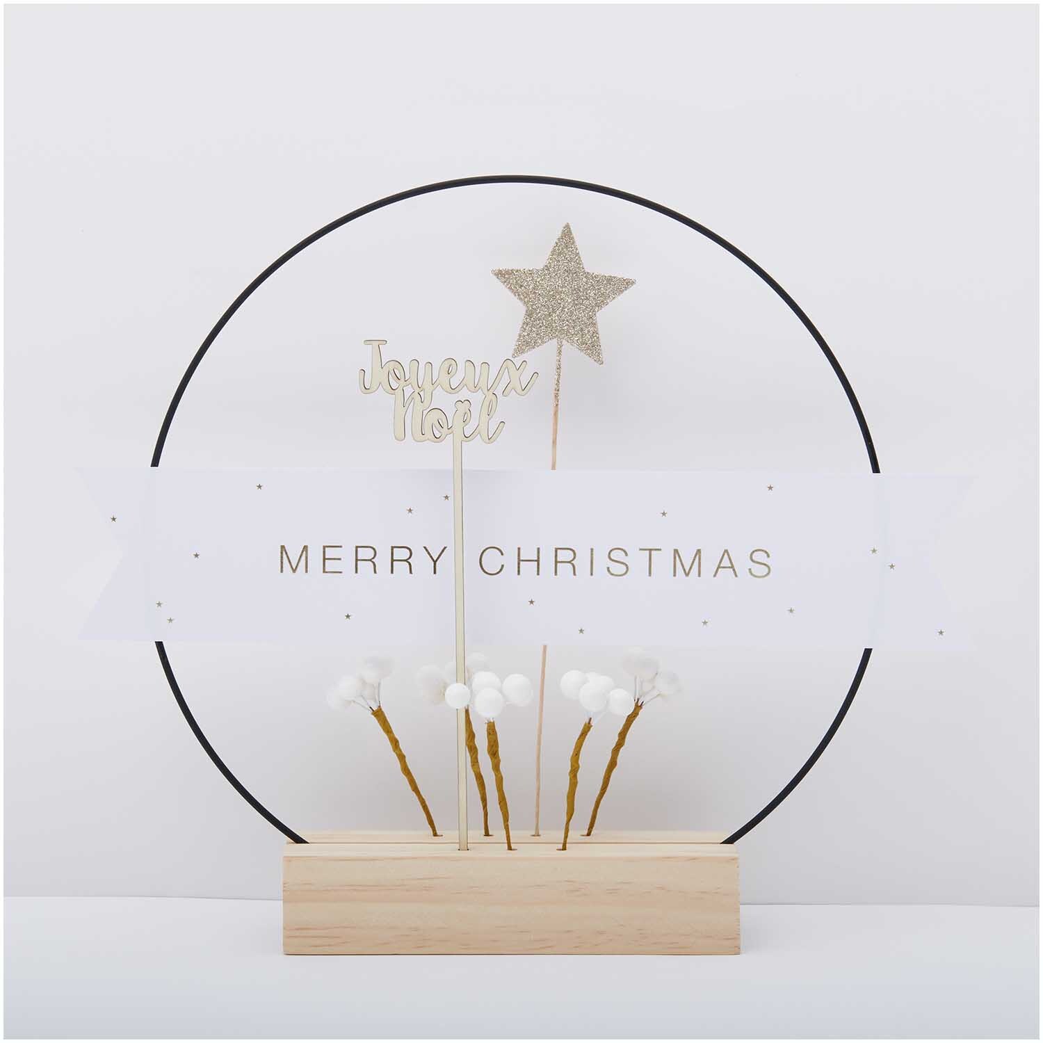 Holzpicker Joyeux Noel 25,3x6,5cm von Rico Design