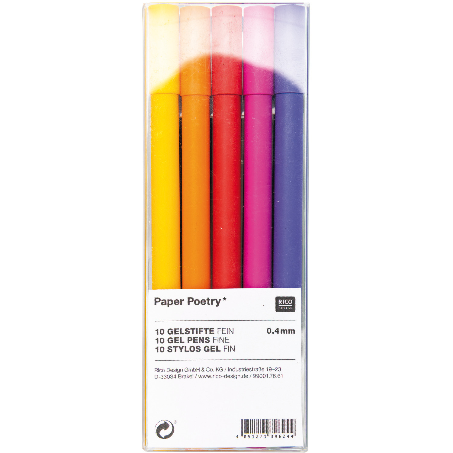 Paper Poetry Gelstifte-Set fein 0,4mm 10 Stück von Rico Design
