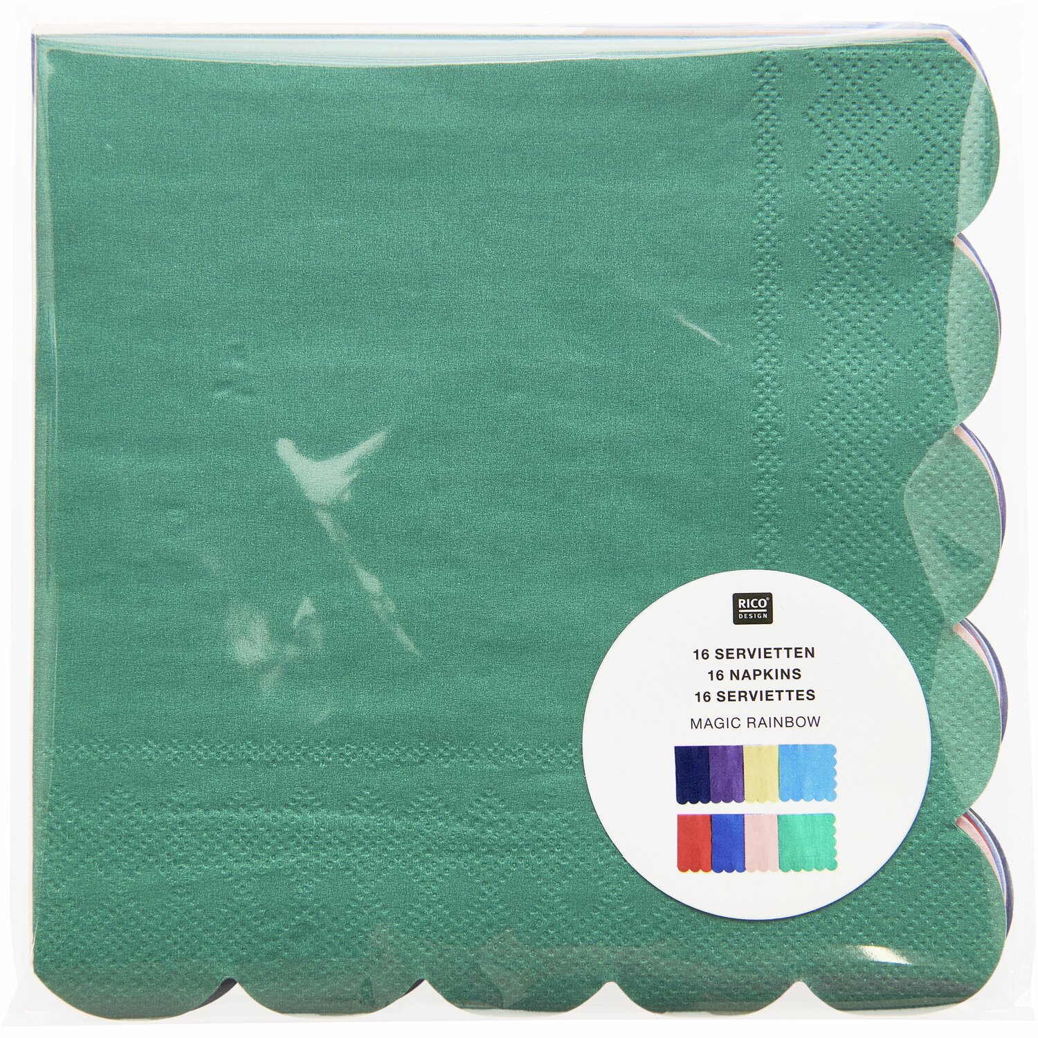 Servietten Magic Rainbow 32x31,5cm 16 Stück von Rico Design