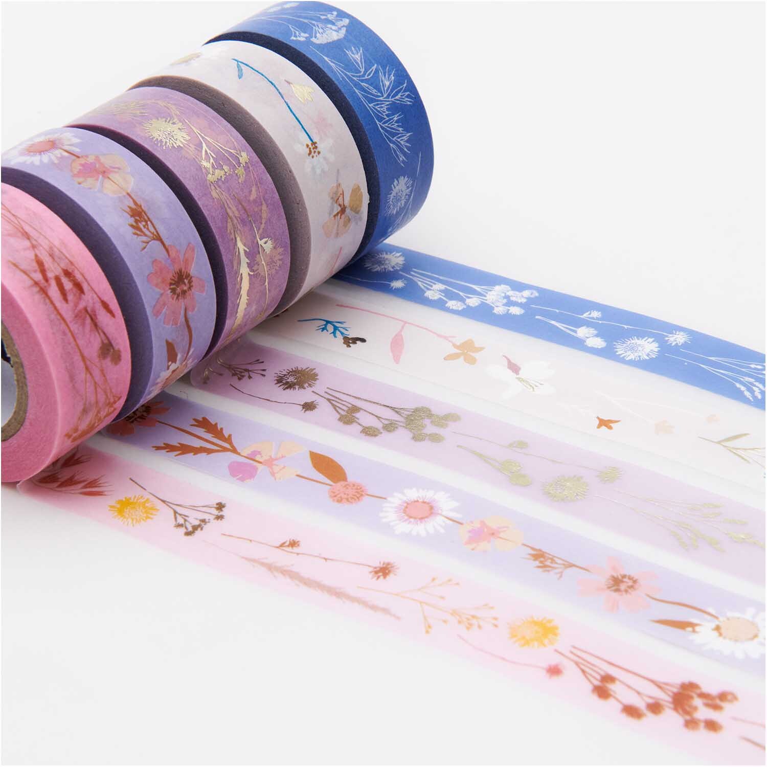 Paper Poetry Tape Set Trockenblumen 5-teilig von Rico Design Paper Poetry Tape Set Trockenblumen von Rico Design, 5-teilig, zeigt bunte Washi-Tapes mit floralen Mustern. Ideal für kreative Bastelprojekte.