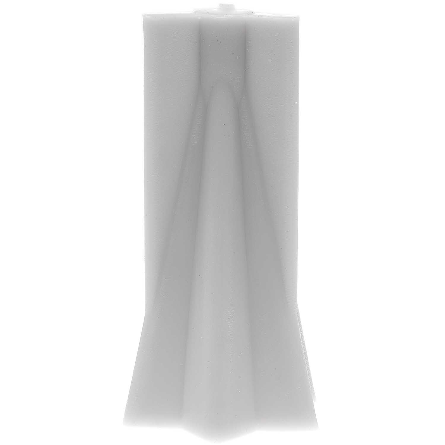 Kerzengießform Sternenkegel 70x70x135mm von Rico Design in Weiß, ideal für kreative Kerzenprojekte.