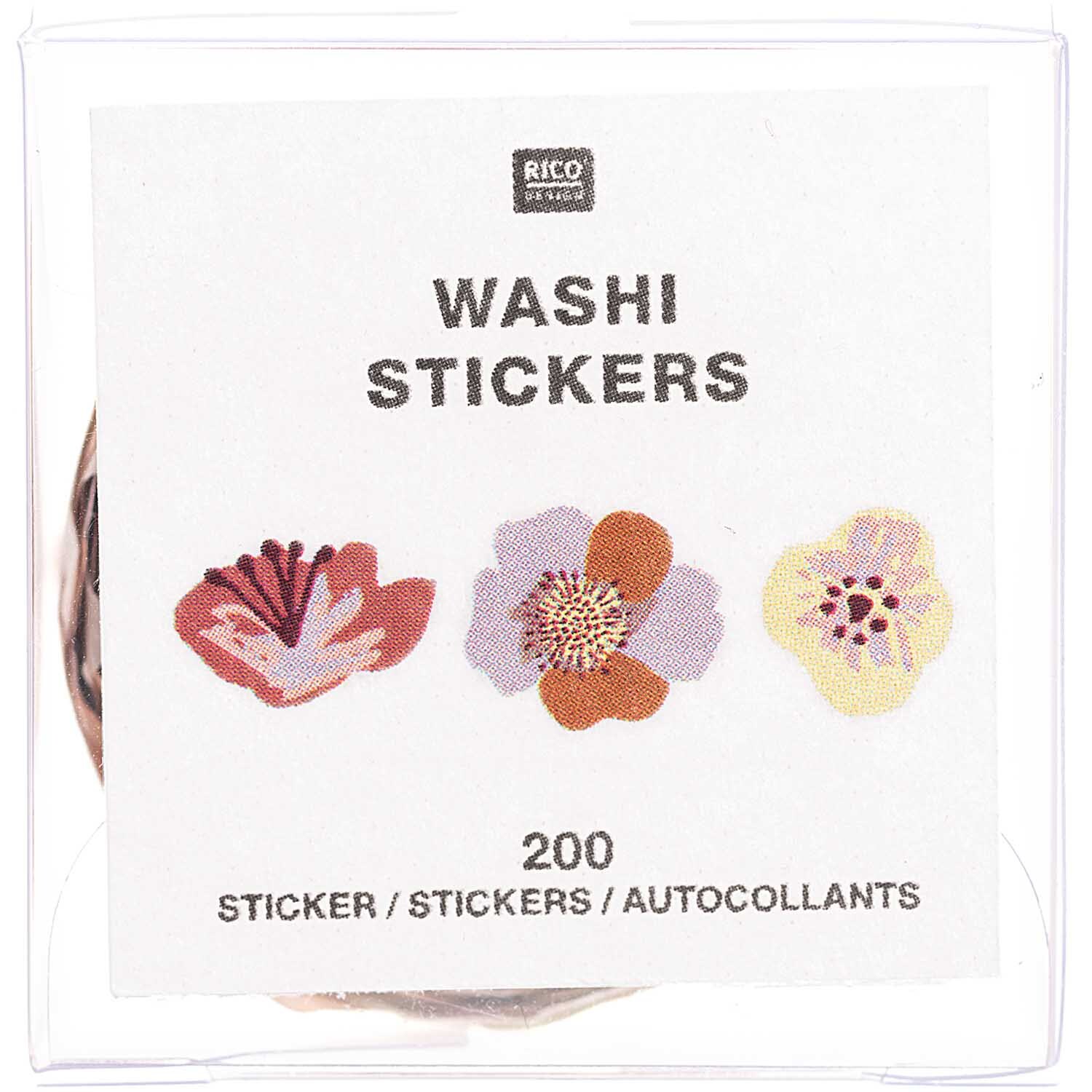 Washi Sticker Blumen 200 Stück von Rico Design
