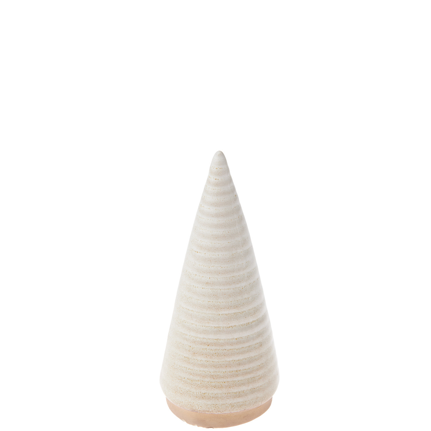 Porzellan Tannenbaum Geriffelt Beige: Eleganter, geriffelter Deko-Baum in Beige von Rico Design. Ideal für festliche Dekorationen.