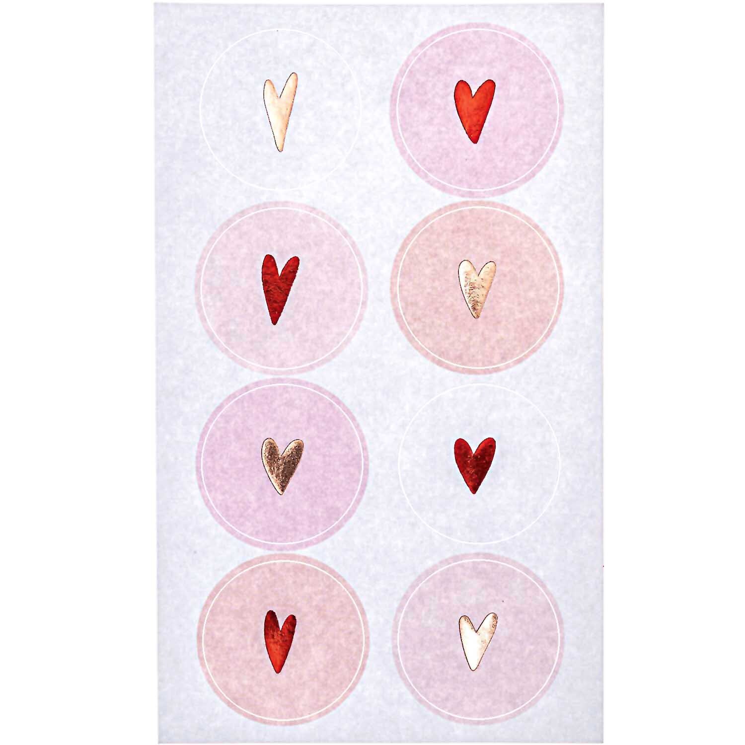 Paper Poetry Sticker It must be love Herzen rosa-rot 4 Blatt von Rico Design Paper Poetry Sticker It must be love: Rosa-rote Herzsticker von Rico Design auf vier Blättern.