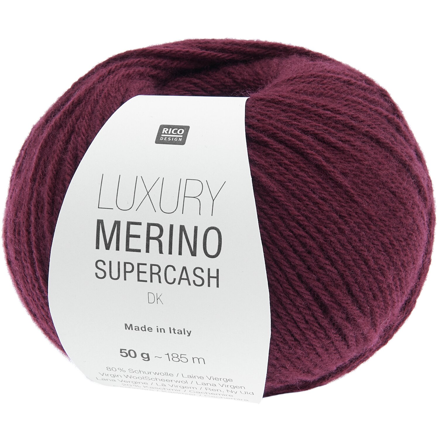 Luxury Merino Supercash dk 50g 160m Couleur Bordeaux from Rico Design Luxury Merino Supercash dk 50g 160m Couleur Bordeaux from Rico Design