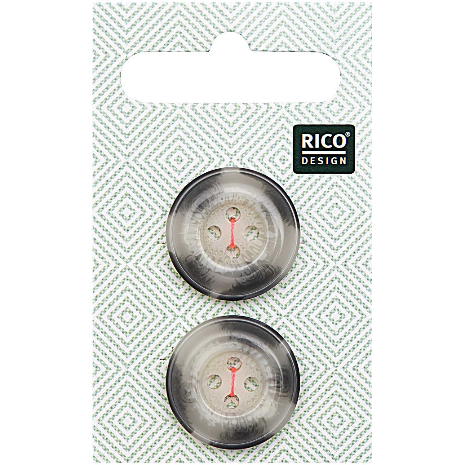 Button beige-grey 2.2cm textured