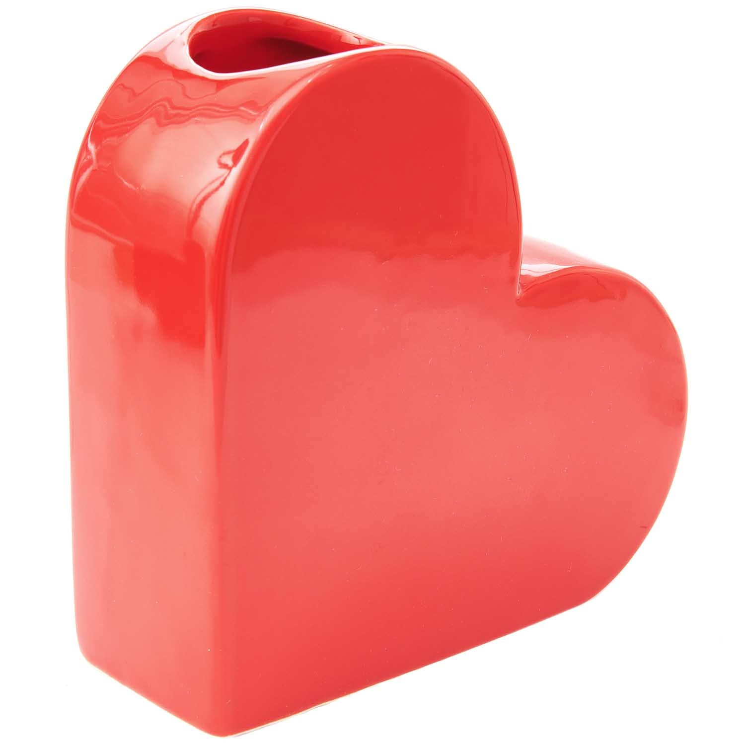 Keramik Vase Herz groß 16x6x16cm Farbe Rot von Rico Design Keramik Vase Herz groß 16x6x16cm in leuchtendem Rot von Rico Design, ideal für stilvolle Dekoration.