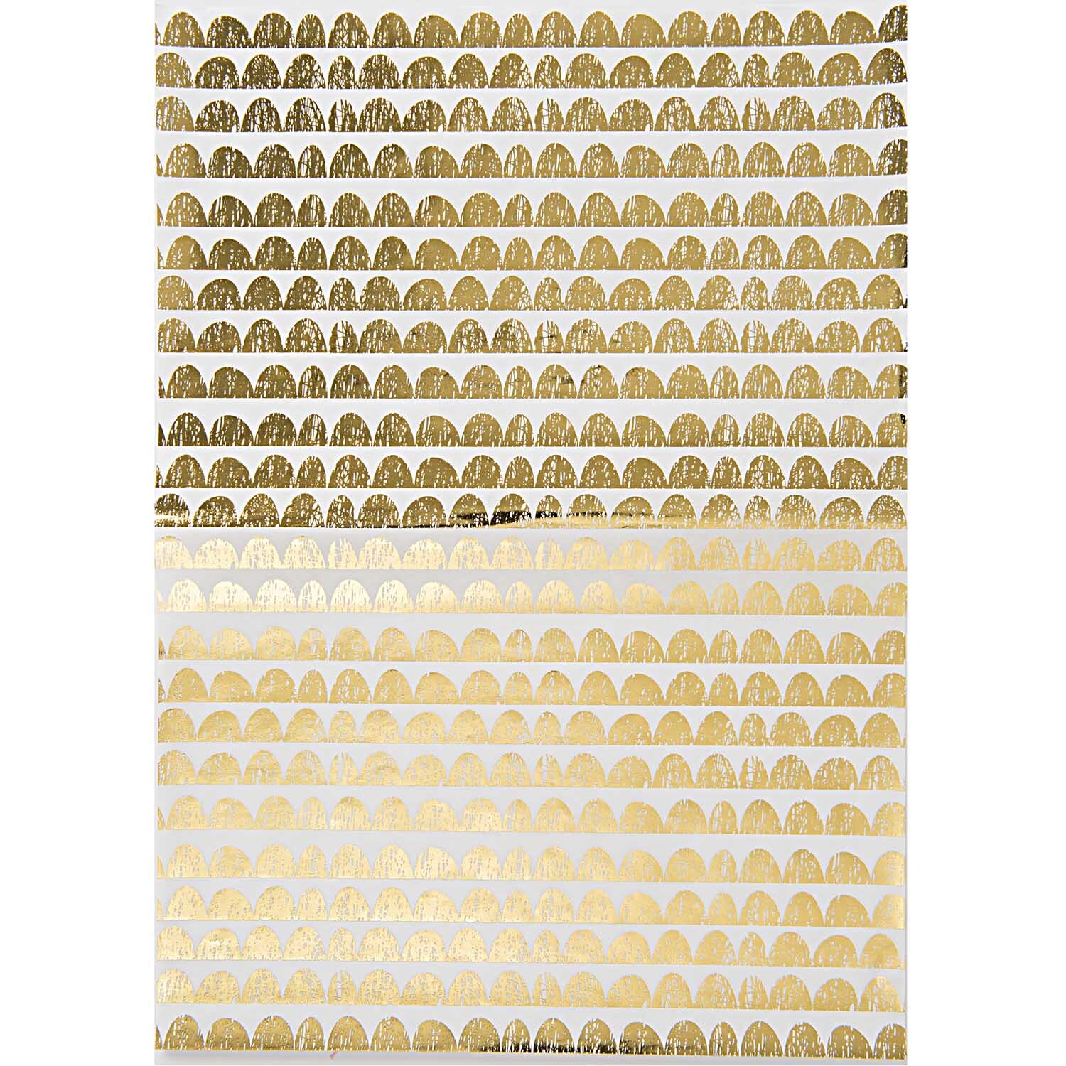SB Paper Patch Papier mit goldenen Halbkreisen auf weißem Hintergrund, 30x42cm, 3 Bögen.