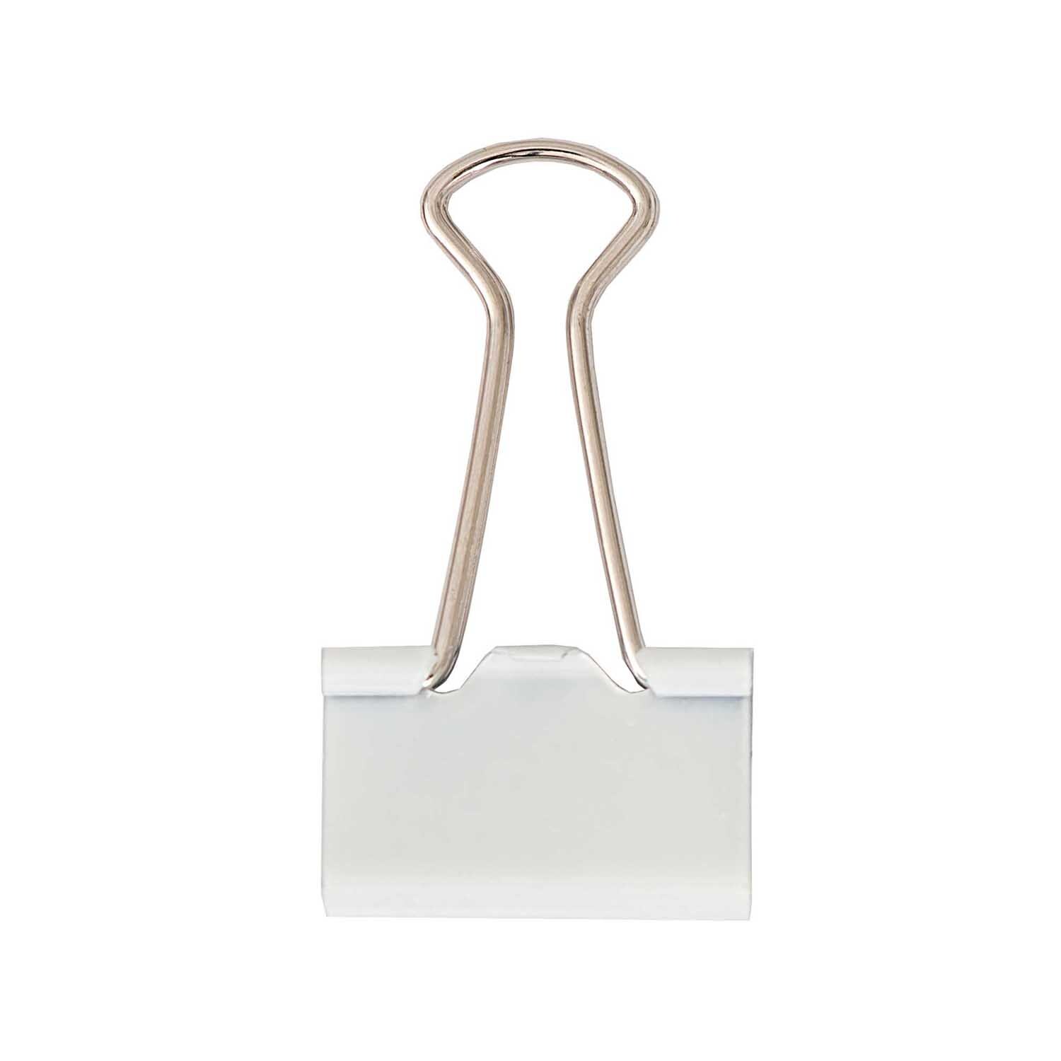 Paper Poetry Foldback clips white 25mm 12 pieces
