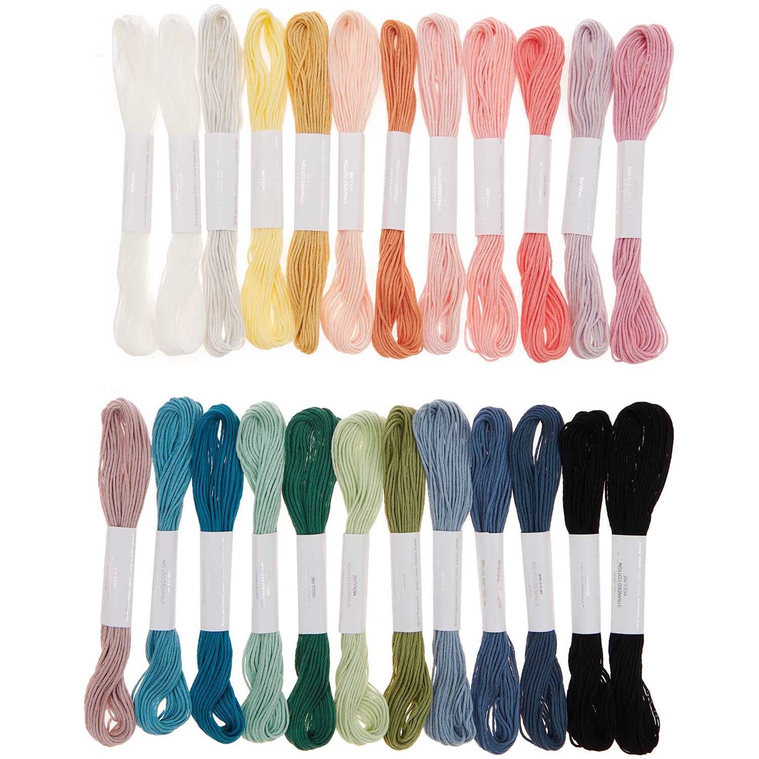 Set de fils à broder Multicolour Pastel 24 pièces 24-teilig from Rico Design Stickgarn Set Multicolour Pastell von Rico Design, 24-teilig. Verschiedene Garnfarben in Pastelltönen, ideal für kreative Stickprojekte.