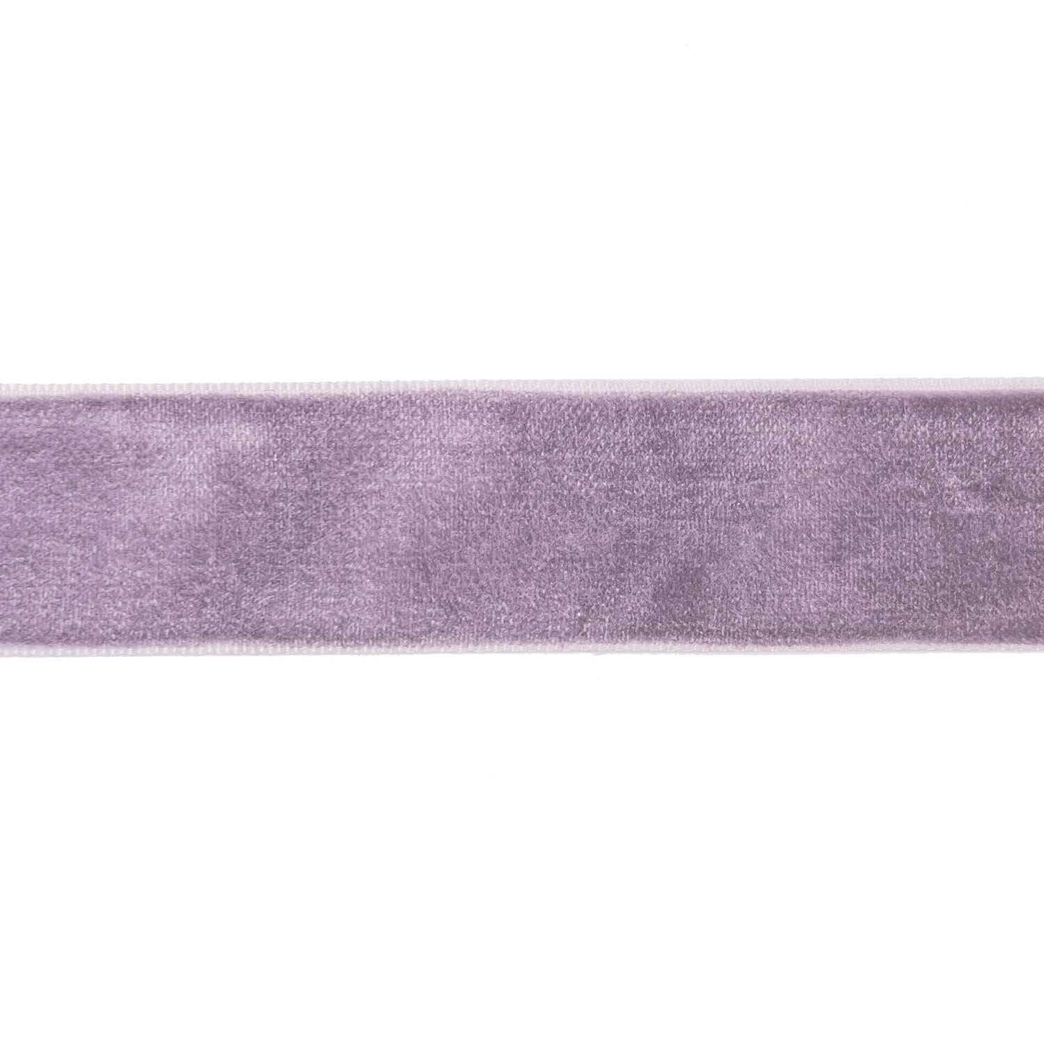 Paper Poetry Samtband 25mm 2m in Mauve von Rico Design, samtiges Band auf weißem Hintergrund. Ideal für kreative Projekte.