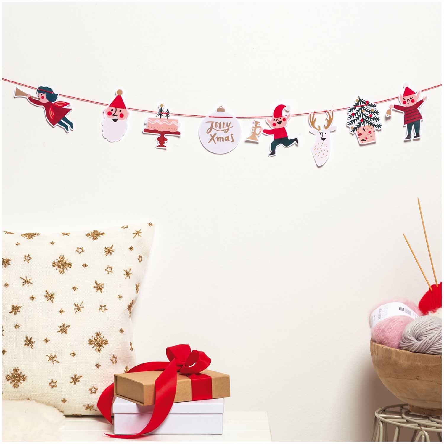 Paper Poetry Girlande Jolly Christmas Classic 2m von Rico Design