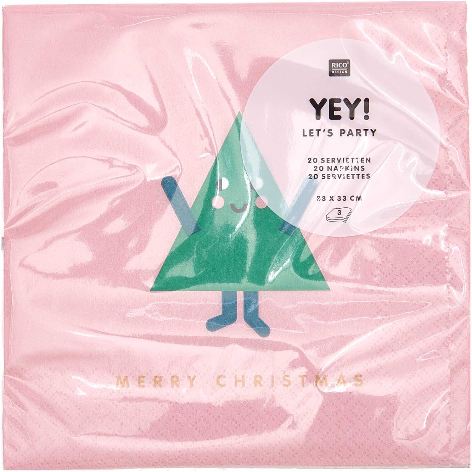 Servietten Tannenbaum 33x33cm 20 Stück von Rico Design