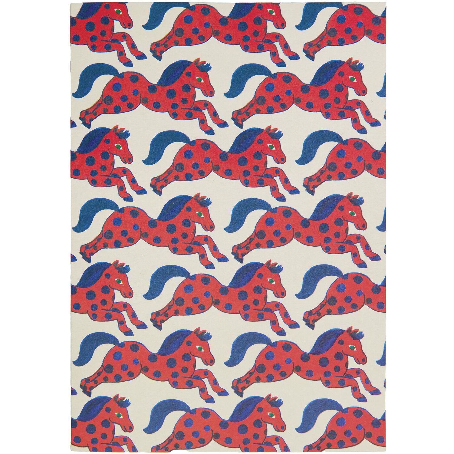 Kartenset Midsommar Magic B6 von Rico Design Kartenset Midsommar Magic B6: Verspieltes Design mit roten Pferden und blauen Mähnen auf hellem Hintergrund. Ideal für kreative Projekte.