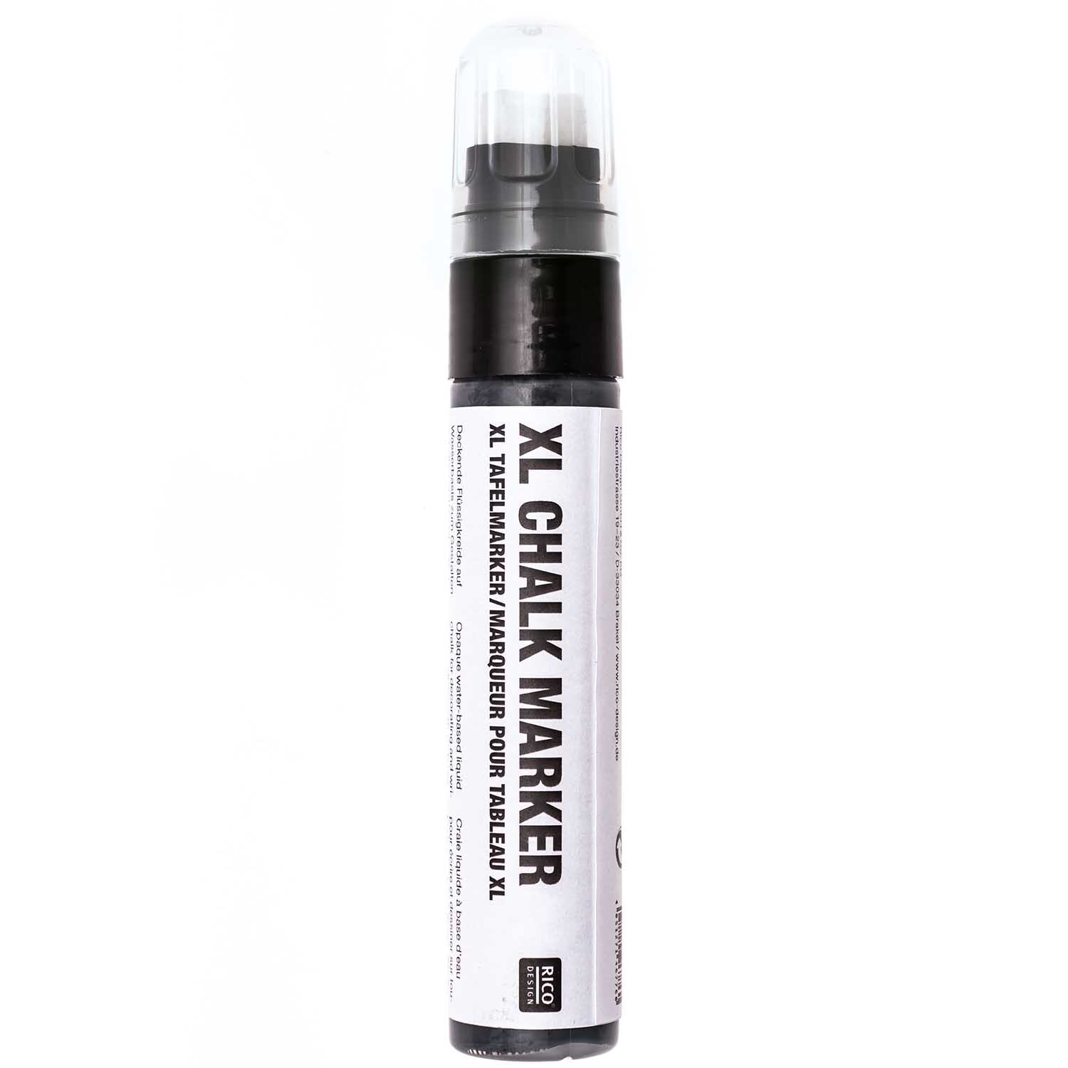 XL-Kreidestift Flüssigkreide 15mm 25g Farbe Schwarz von Rico Design XL-Kreidestift Flüssigkreide 15mm 25g von Rico Design, ideal für Tafeln, mit breiter Spitze.