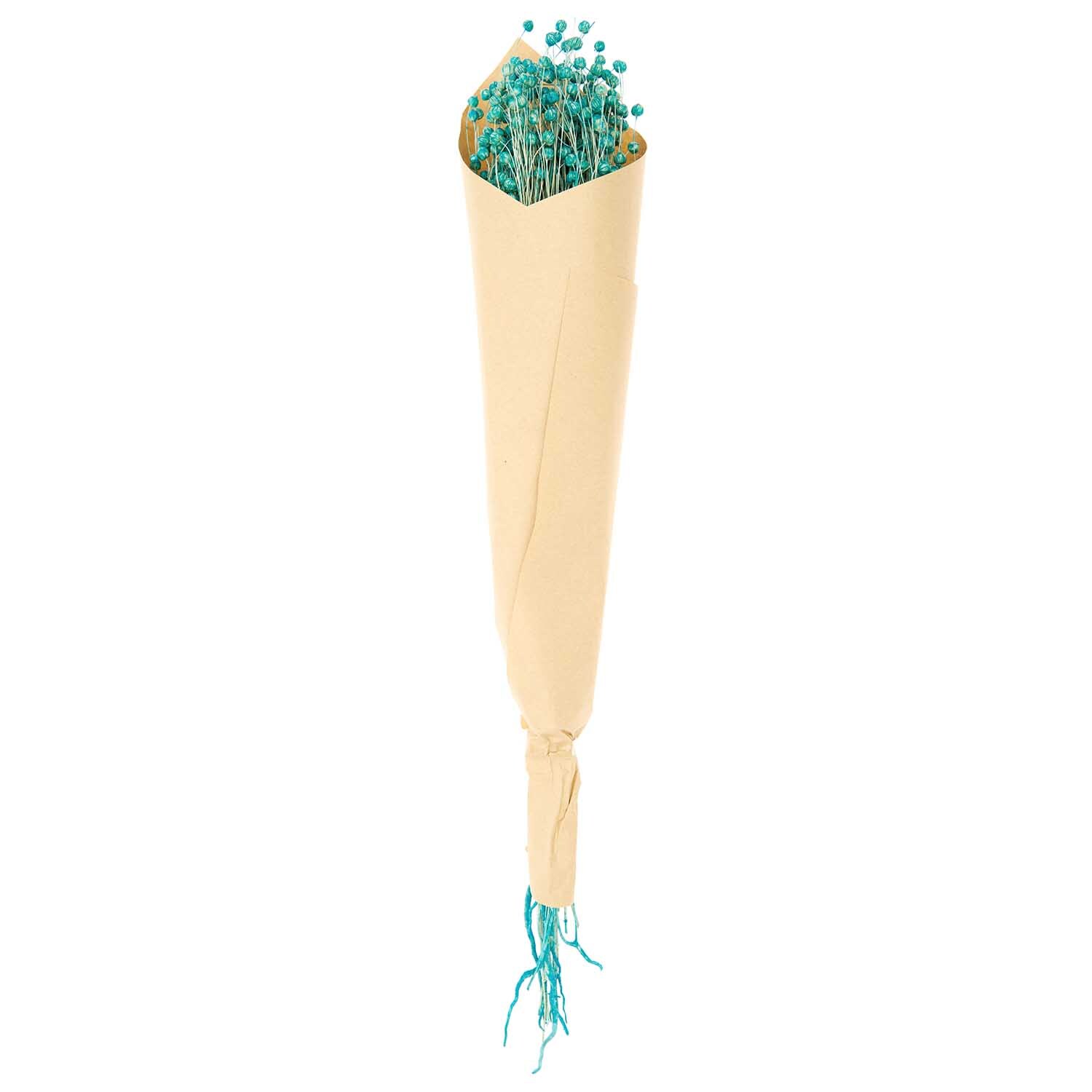 Getrockneter Flachs türkis 60-75cm 100g von Rico Design