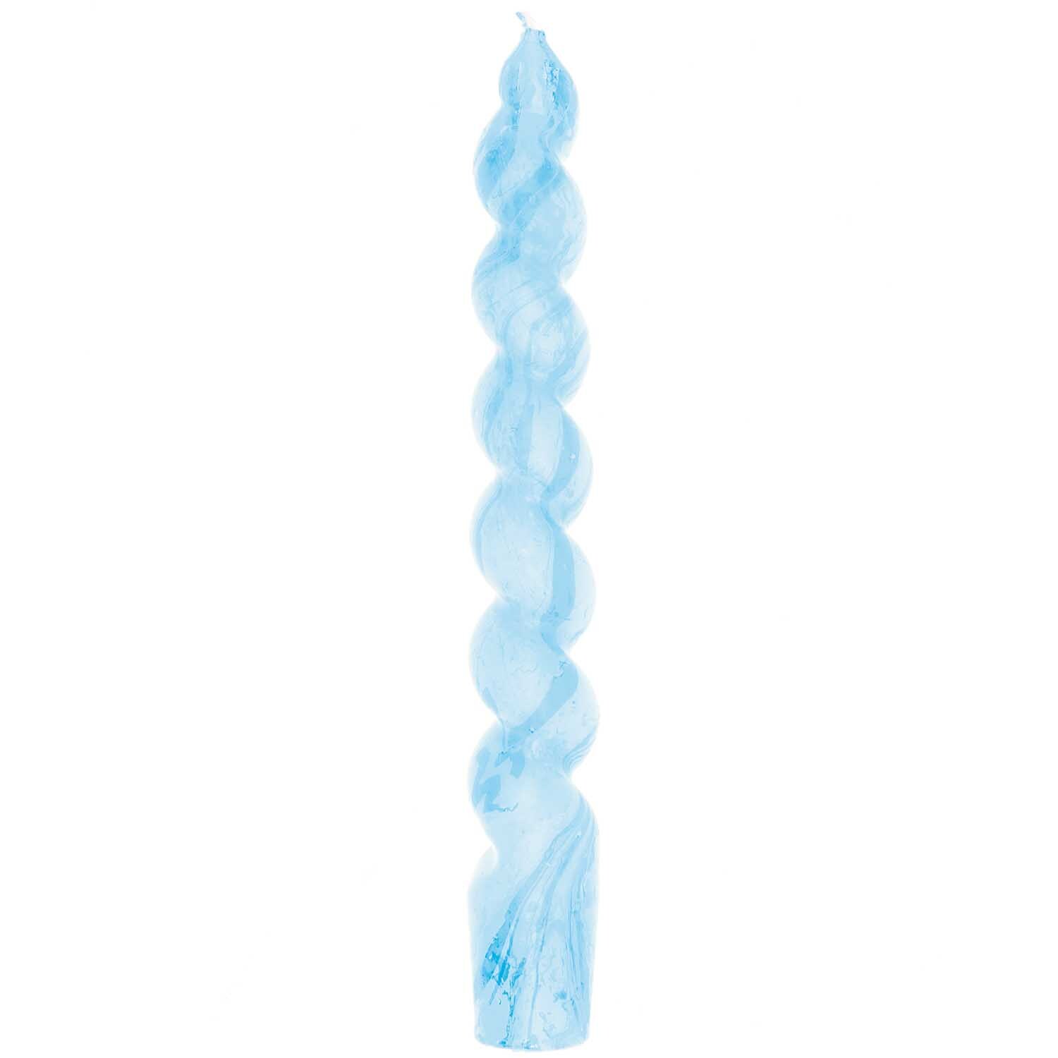 Spiralkerze marmoriert 2,4x18,5cm Farbe Blau von Rico Design Spiralkerze marmoriert 2,4x18,5cm von Rico Design in elegantem Blau. Die Kerze hat ein spiralförmiges Design.