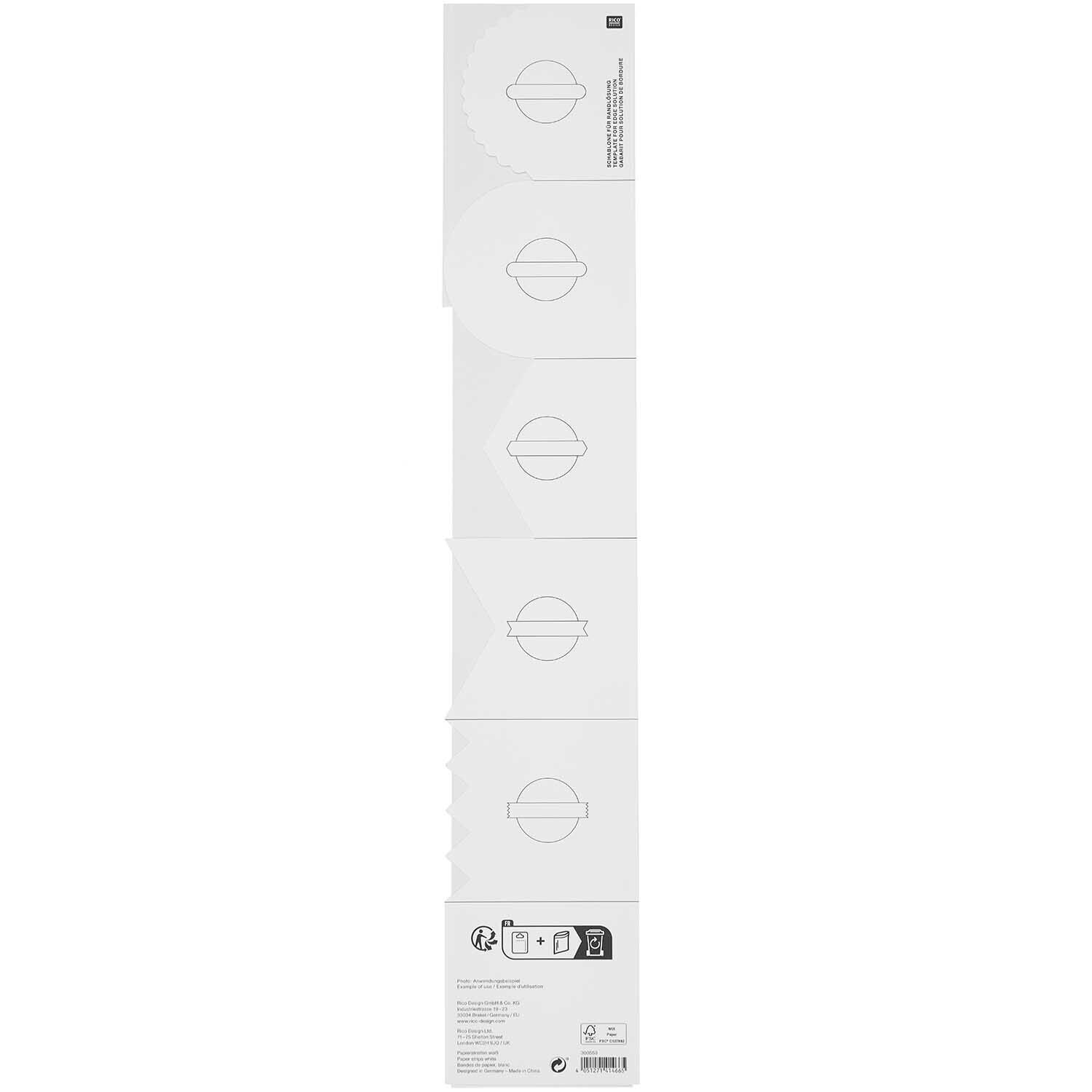 Paper Poetry Papierstreifen weiß 7x42cm 3 Stück von Rico Design Paper Poetry Papierstreifen von Rico Design, 7x42cm, 3 Stück. Weiße Streifen auf neutralem Hintergrund. Ideal für kreative Projekte.
