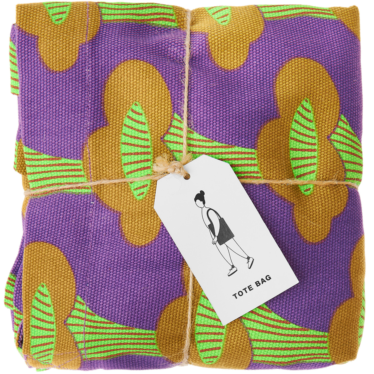 Canvas-Shopper Pfifferlinge Neon Violett 38x40x13cm von Rico Design