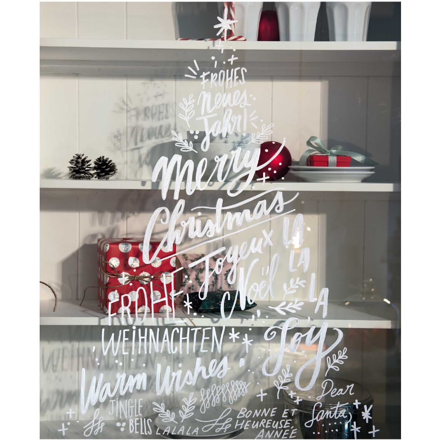 Vorlagenmappe Classical Christmas Fenster- und Glasmalerei mit Kreidestiften von Rico Design Vorlagenmappe Classical Christmas: Fenster mit festlichen Kreidestift-Malereien und weihnachtlichen Dekorationen.