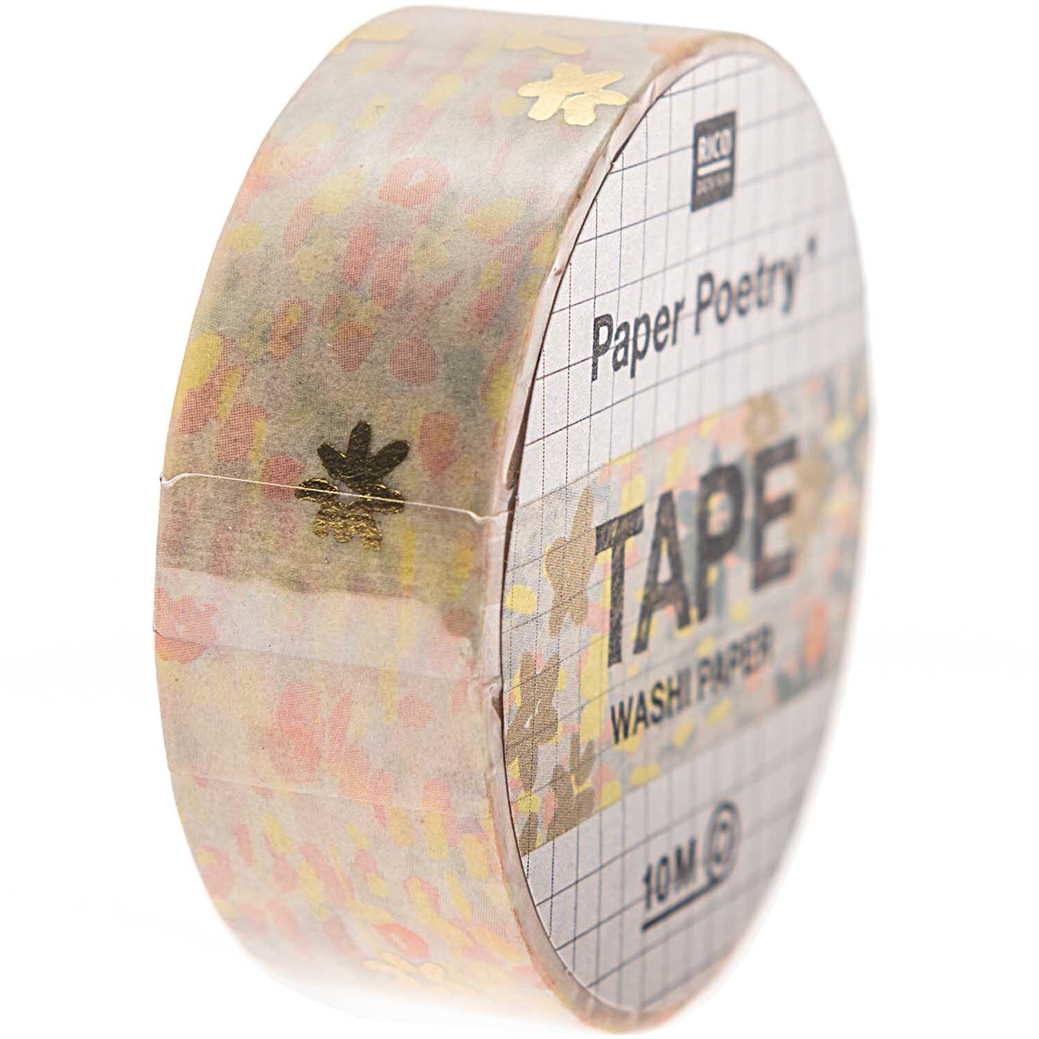 Paper Poetry Tape Crafted Nature Blumenwiese blau 1,5cm 10m von Rico Design