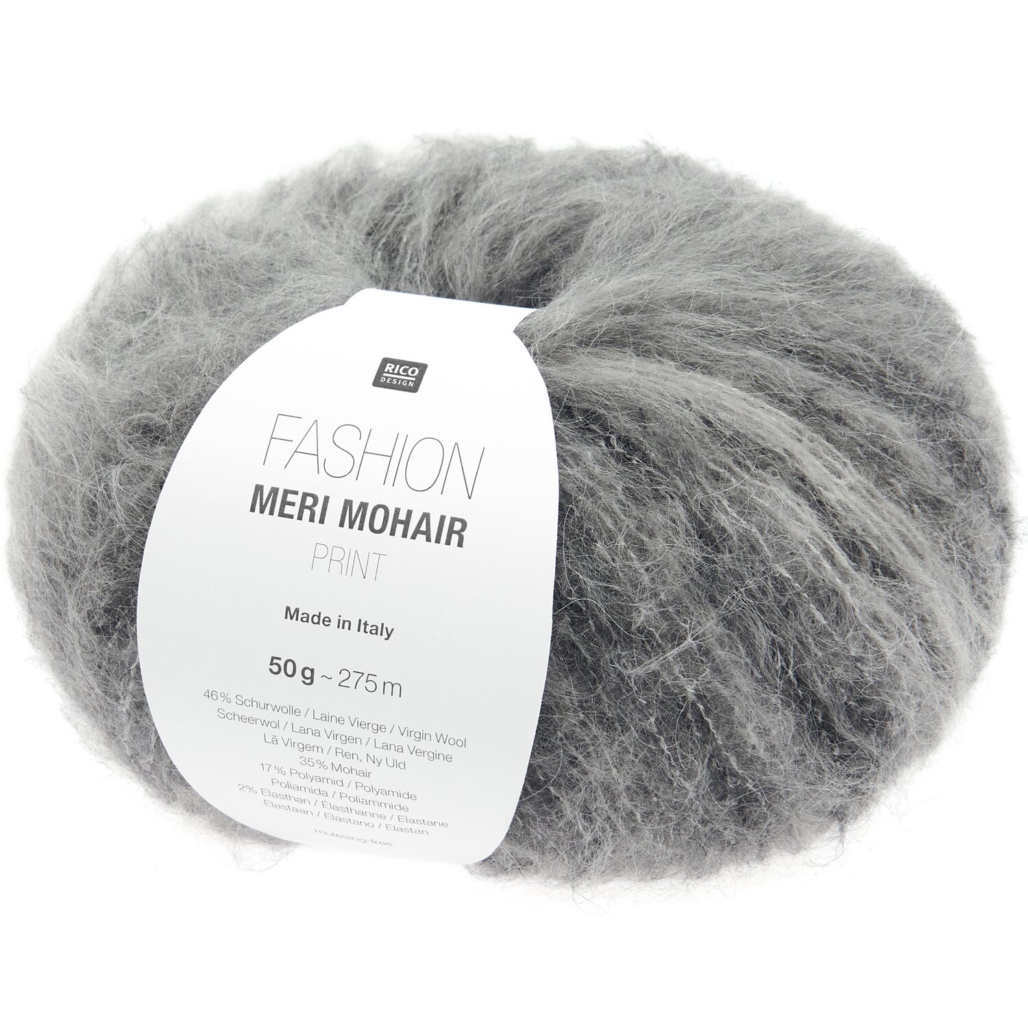 Fashion Meri Mohair Print 50g 275m Couleur Gris pierre from Rico Design Fashion Meri Mohair Print 50g 275m Couleur Gris pierre from Rico Design