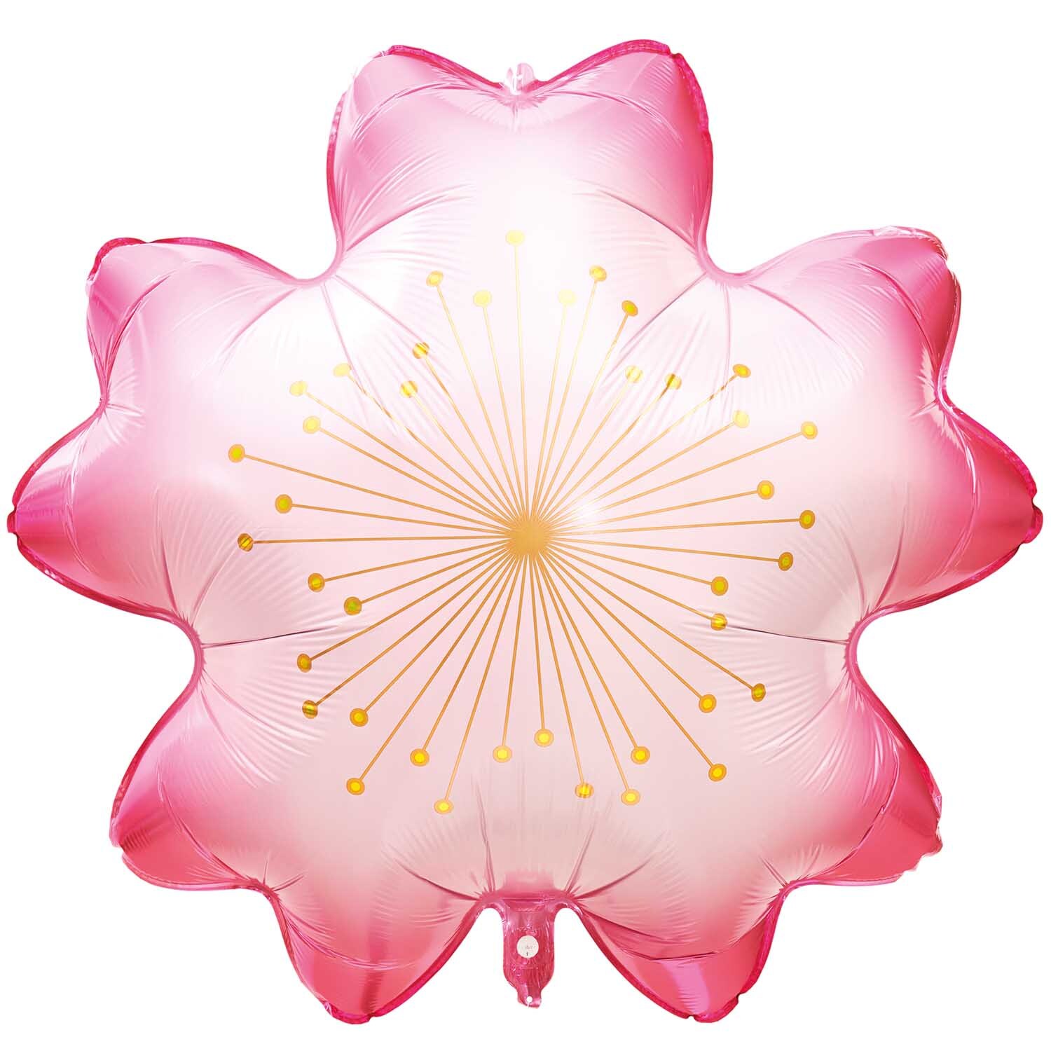 Folienballon Kirschblüte in Rosa von Rico Design, geformt wie eine Blume mit zarten Details.