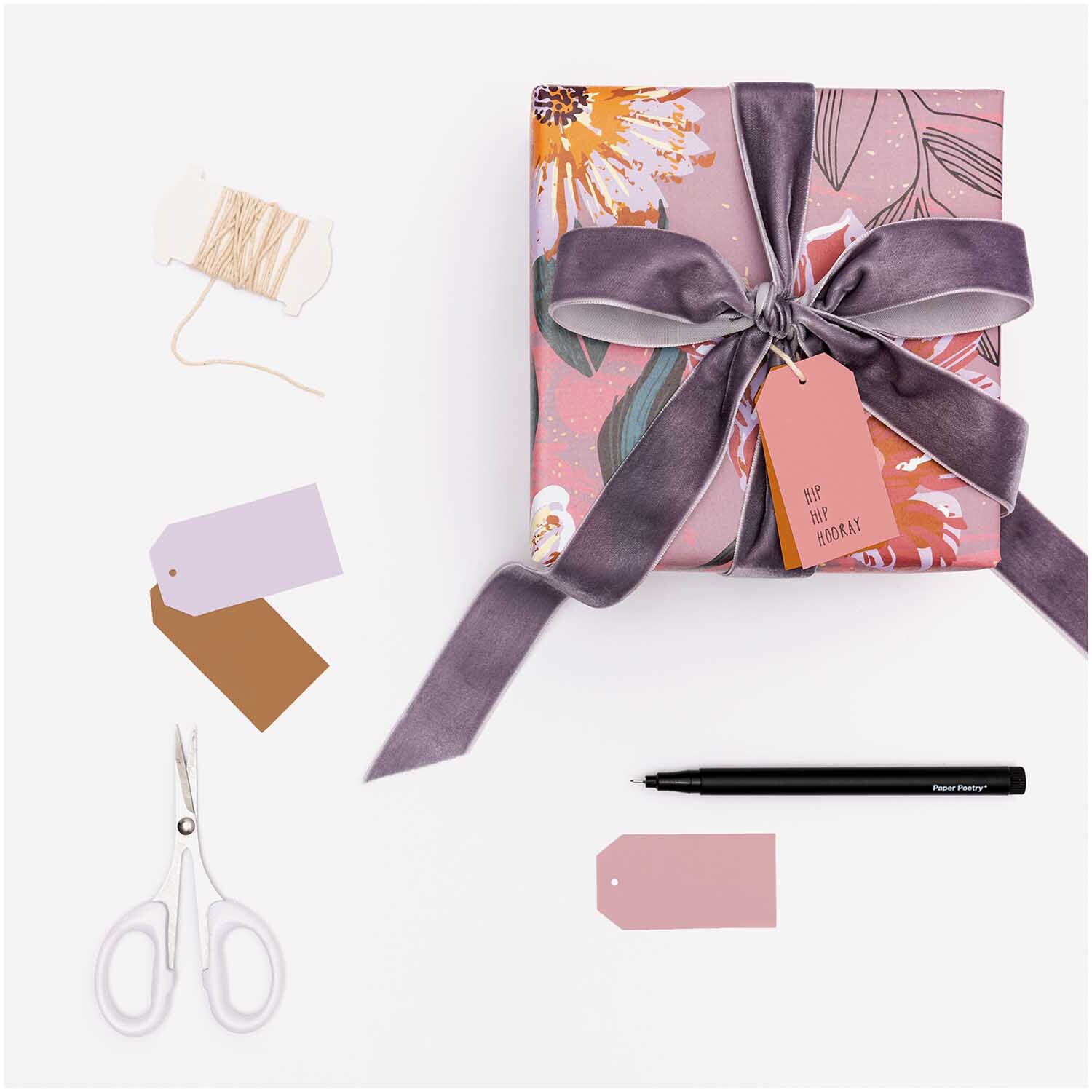 Paper Poetry Papieranhänger klein mauve 3x6cm 24 Stück von Rico Design