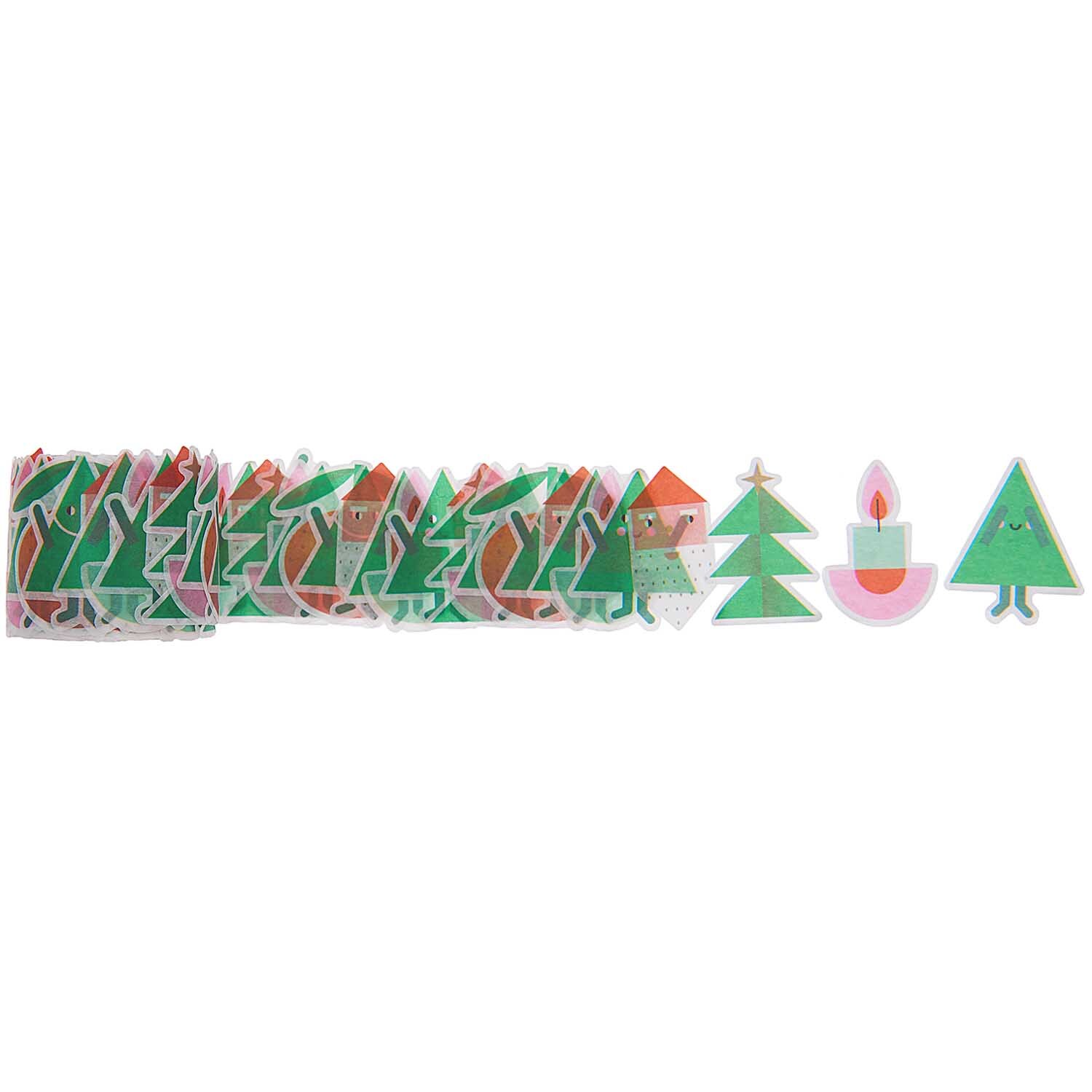Washi Sticker Weihnachtsfiguren 200 Stück von Rico Design Washi Sticker Weihnachtsfiguren 200 Stück von Rico Design zeigen bunte Weihnachtsbäume und Kerzen. Ideal für festliche Dekorationen.