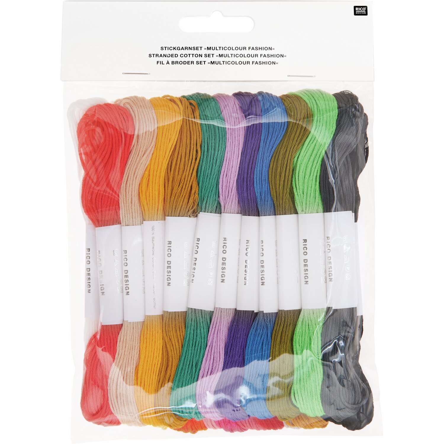Set de fils à broder Multicolour Fashion 24 pièces 24-teilig from Rico Design