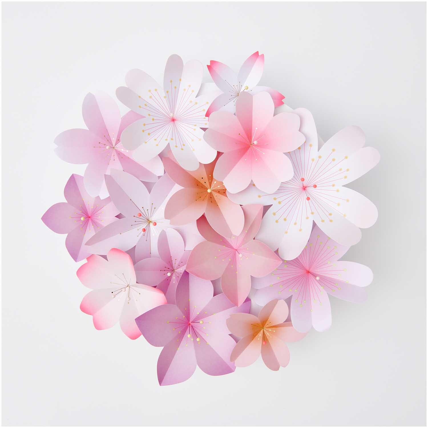 Foamboard rund weiß 10mm Größe 30cm von Rico Design Foamboard rund weiß 10mm mit zarten, rosa-weißen Papierblumen von Rico Design dekoriert.