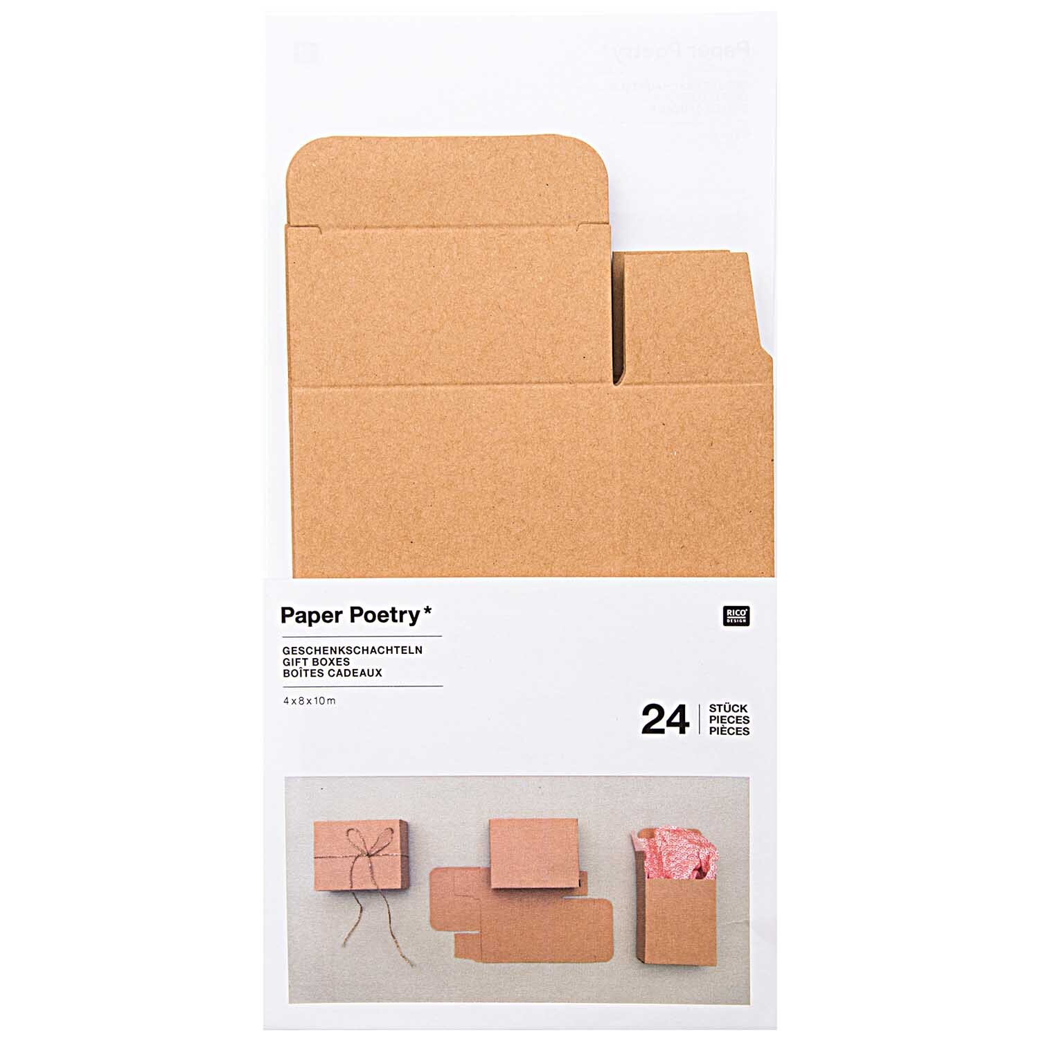 Paper Poetry Adventskalender Boxen Set 24teilig Farbe Natur von Rico Design Paper Poetry Adventskalender Boxen Set mit 24 naturfarbenen Boxen von Rico Design, ideal zum Basteln und Gestalten von individuellen Adventskalendern.