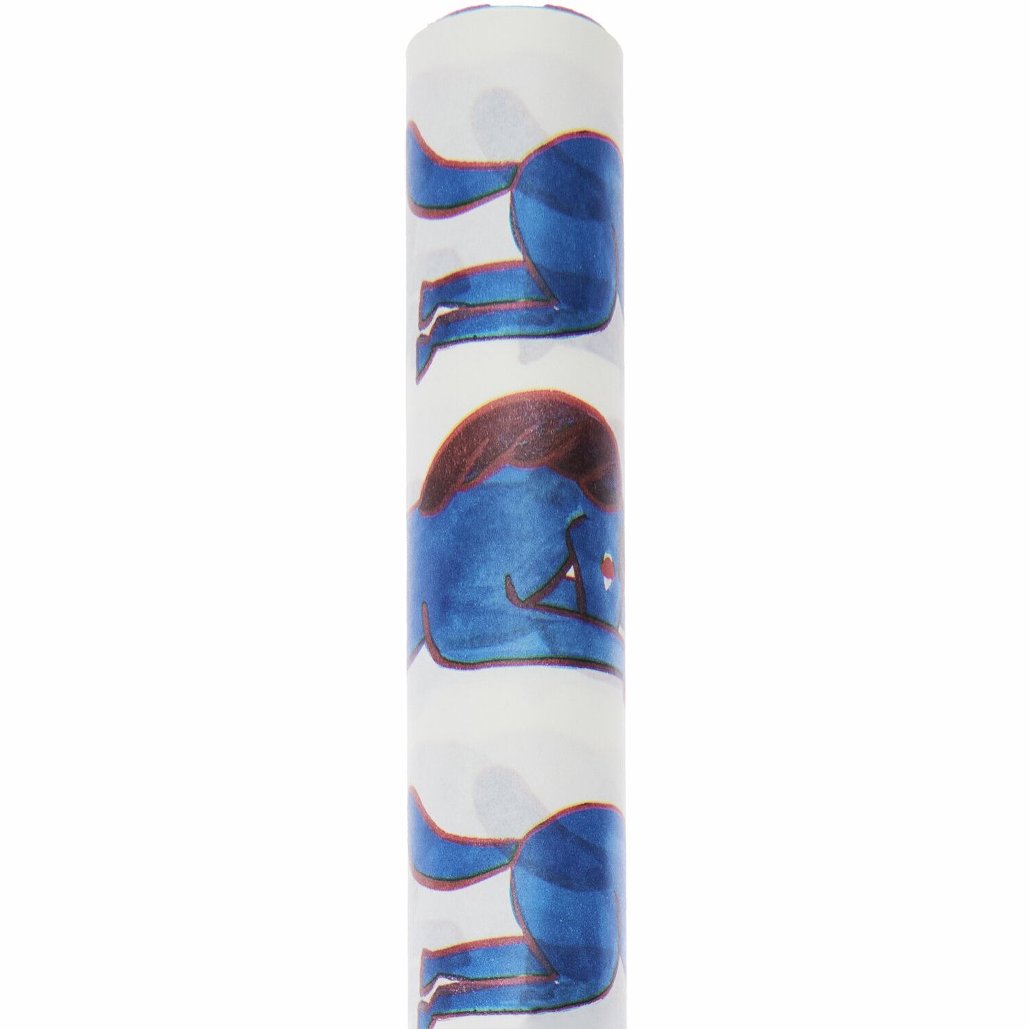 Seidenpapier Pferde von Rico Design zeigt ein blaues Pferdemuster auf weißem Hintergrund, ideal für kreative Projekte.