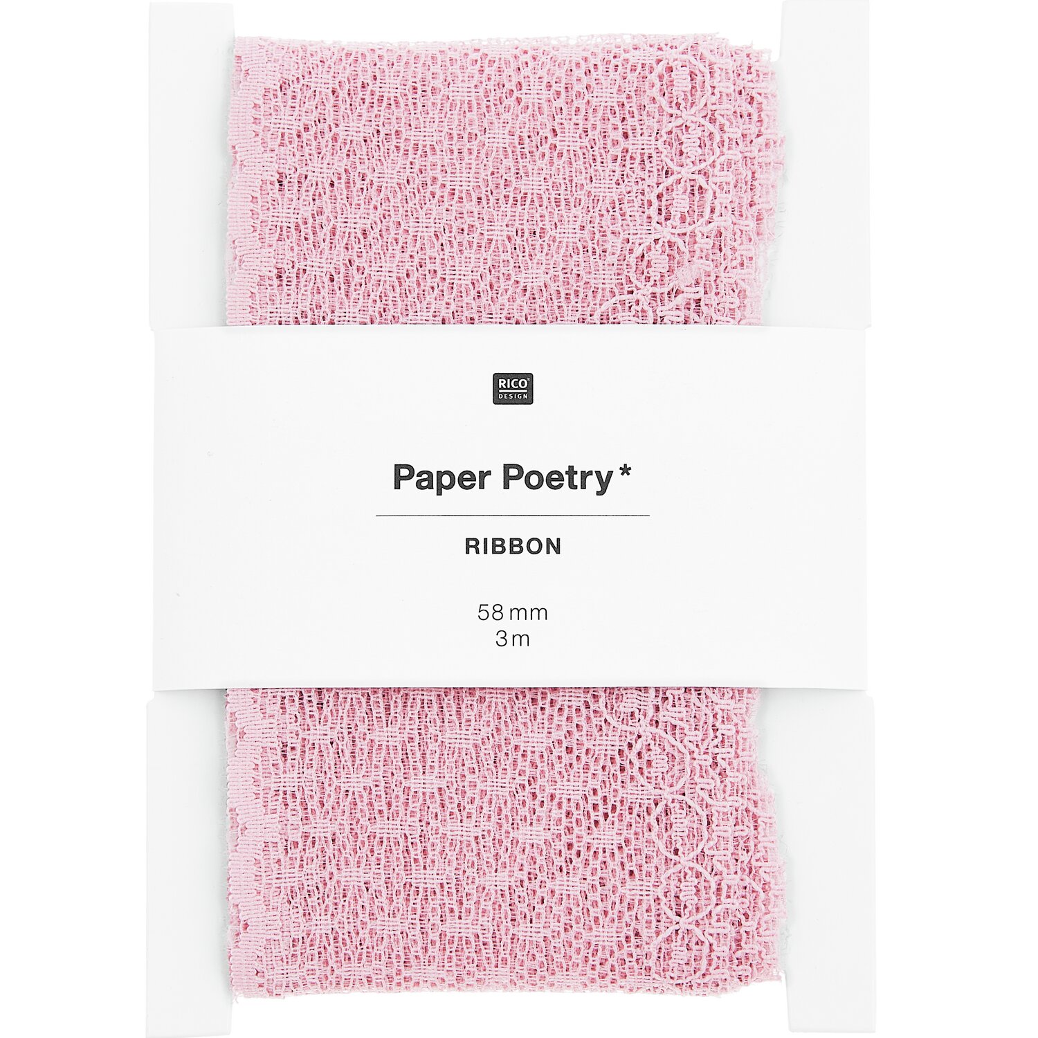 Paper Poetry Spitzenband Pünktchen 58mmx3m Farbe Rosa von Rico Design Paper Poetry Spitzenband Pünktchen in Rosa von Rico Design, 58mm breit, 3m lang. Ideal für kreative Bastelprojekte und Dekorationen.