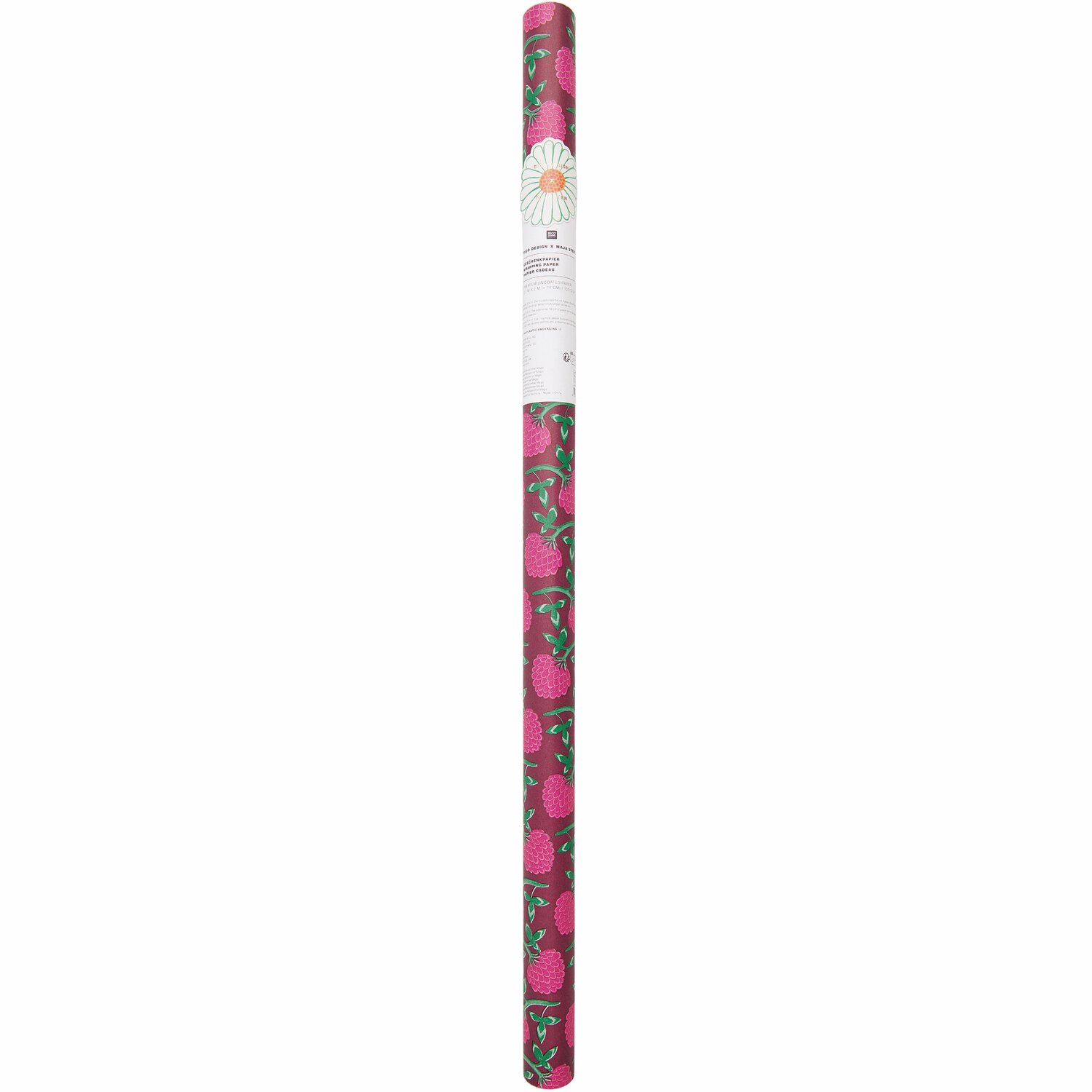 Geschenkpapier Rotklee 70cm 2m 100g/m² von Rico Design