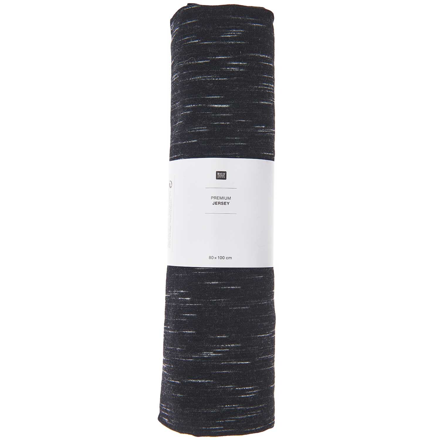 Stoffabschnitt Jersey schwarz-weiß 80x100cm von Rico Design