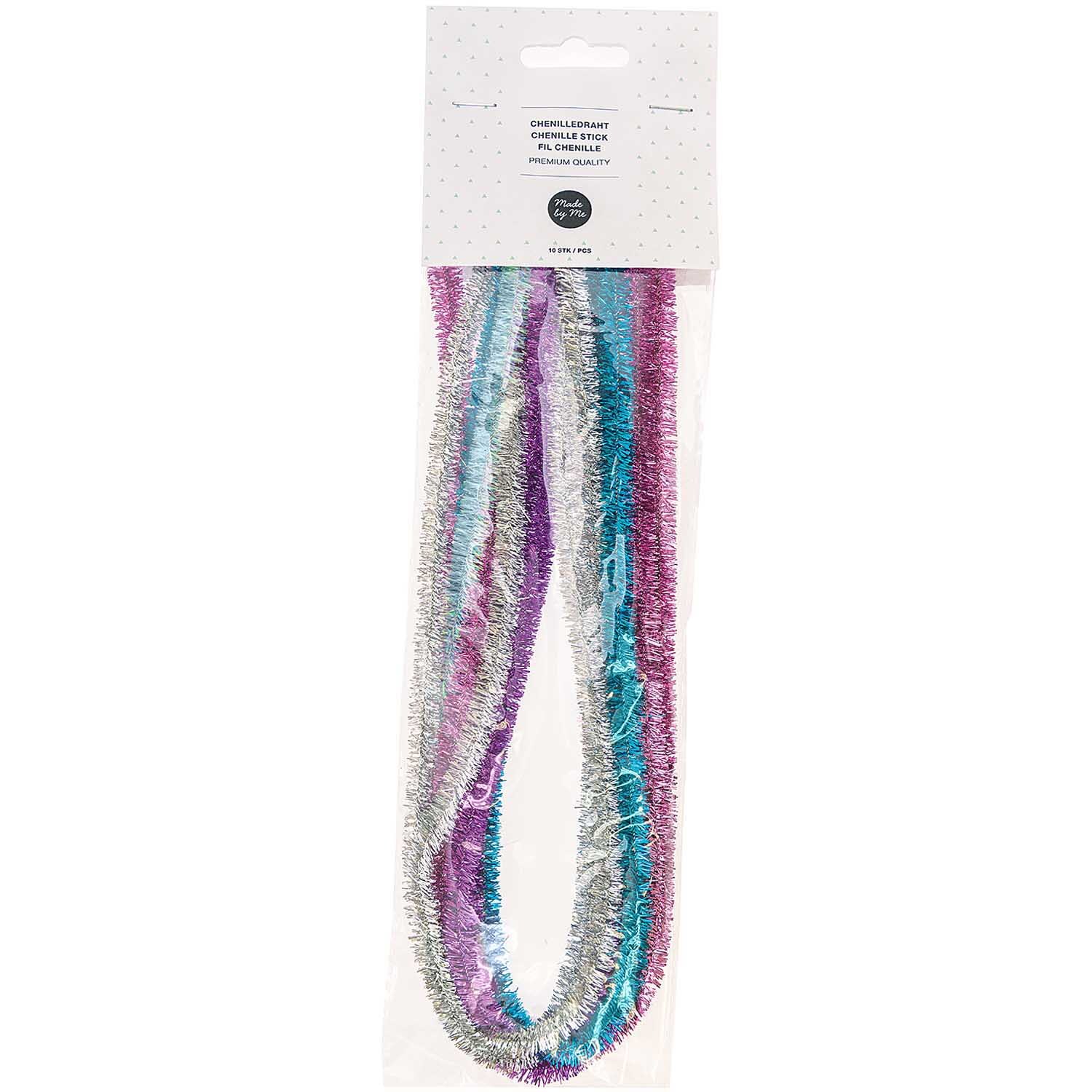 Chenilledraht-Mix 50cm 10 Stück Farbe Glitter Pastell von Rico Design Chenilledraht-Mix 50cm 10 Stück von Rico Design in schimmernden Pastellfarben, ideal für kreative Bastelprojekte.