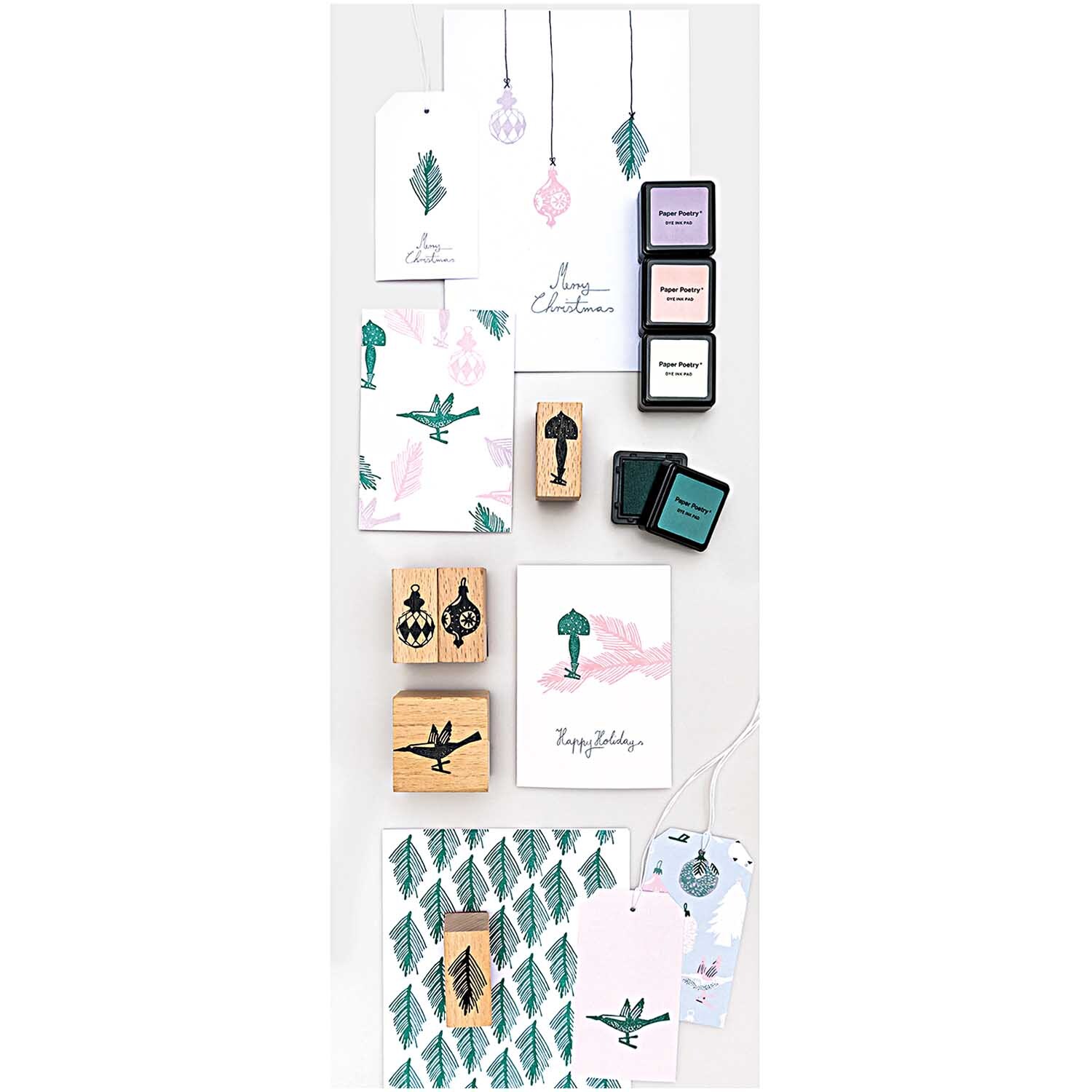 Paper Poetry Stempelset Nostalgic Christmas Baumschmuck 6-teilig von Rico Design