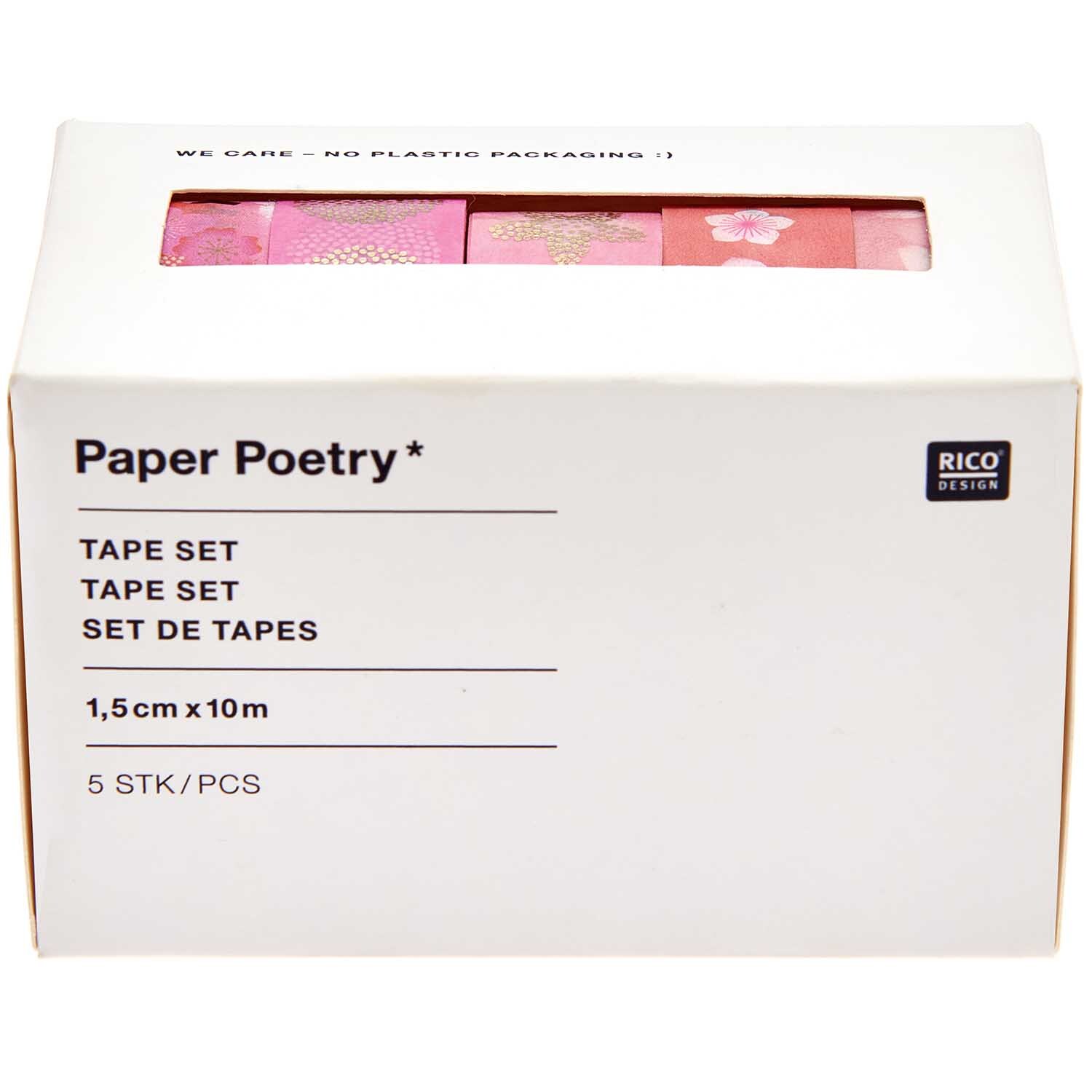 Paper Poetry Tape Set Kirschblüten 5-teilig von Rico Design