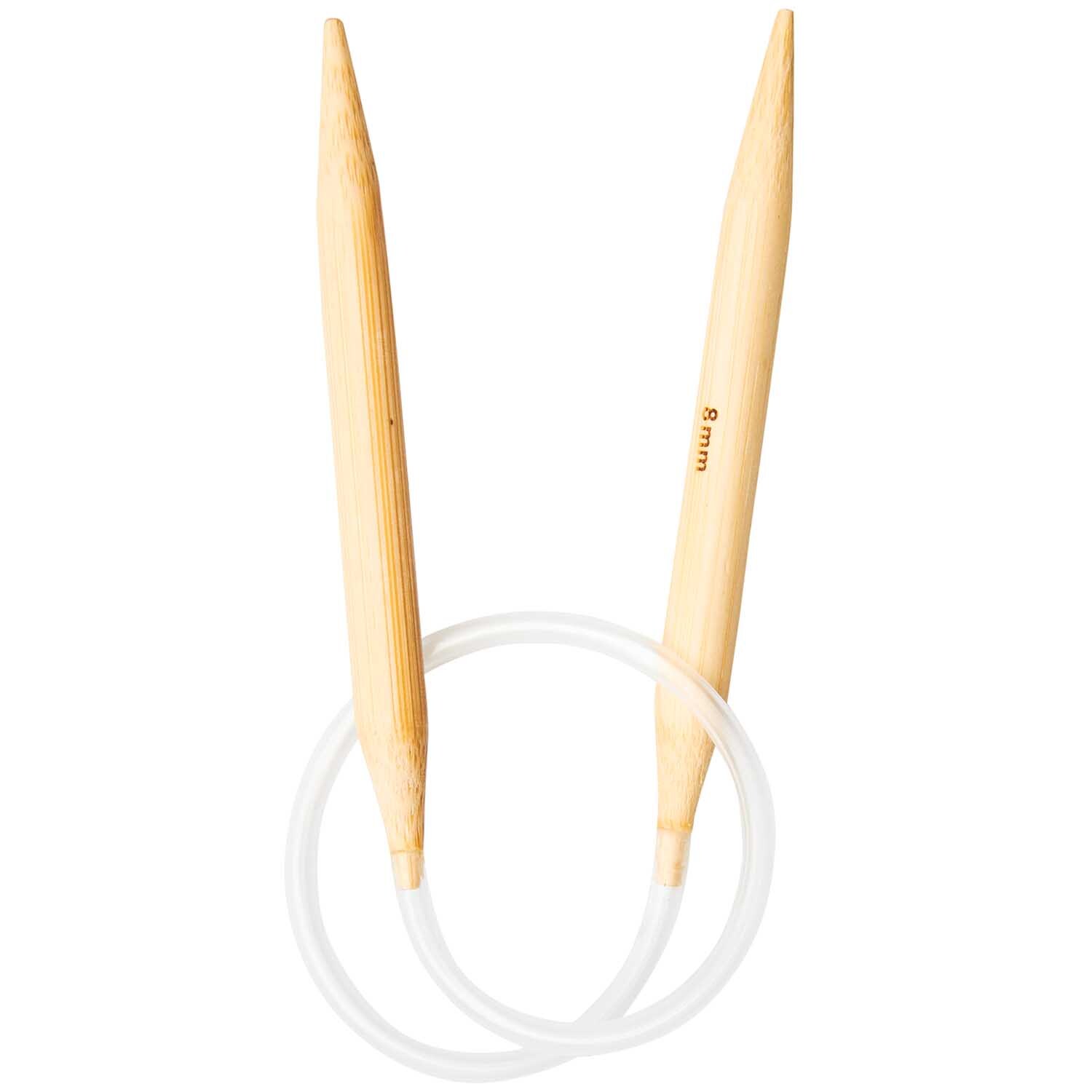 Bamboo circular knitting needle, 40cm/8mm