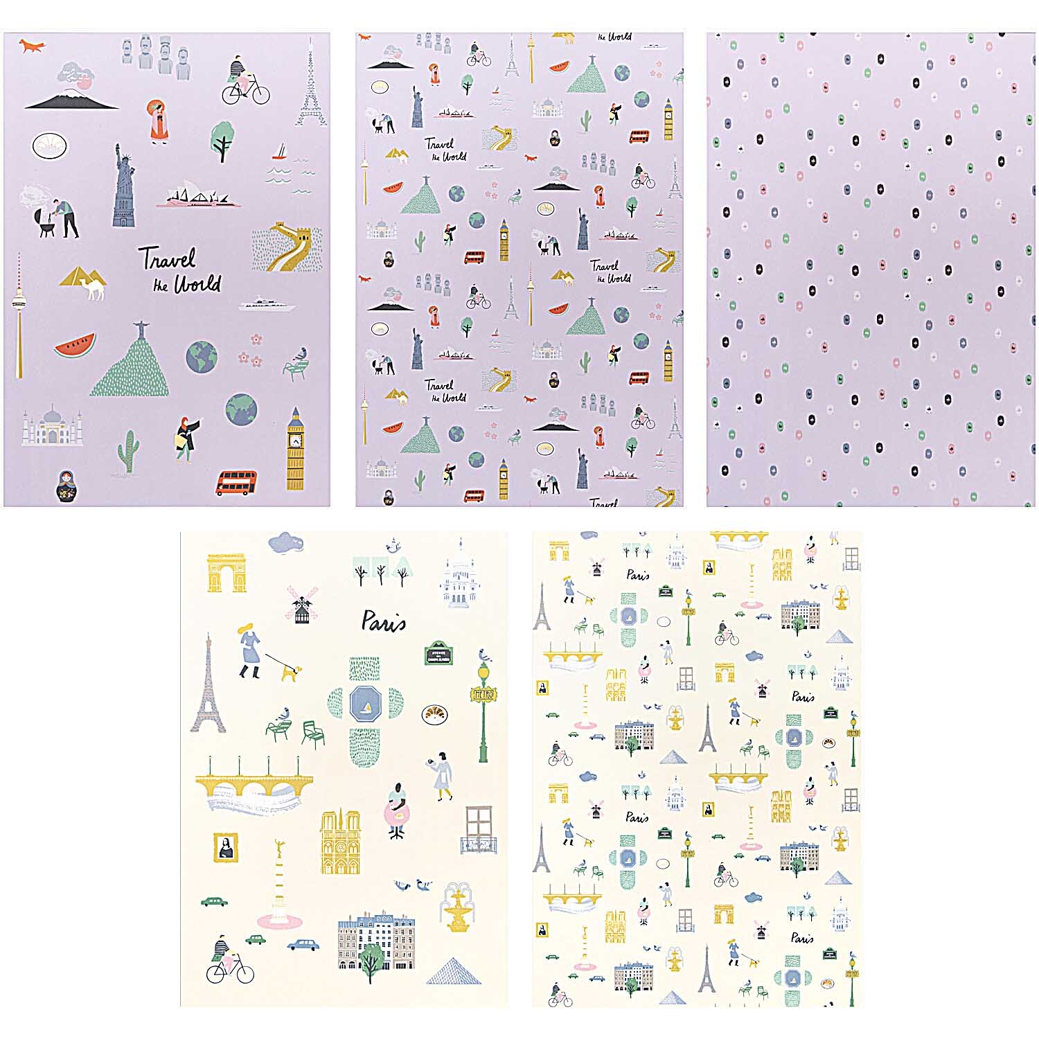Paper Poetry Motivpapierblock Travel the World DIN A4 40 Blatt von Rico Design