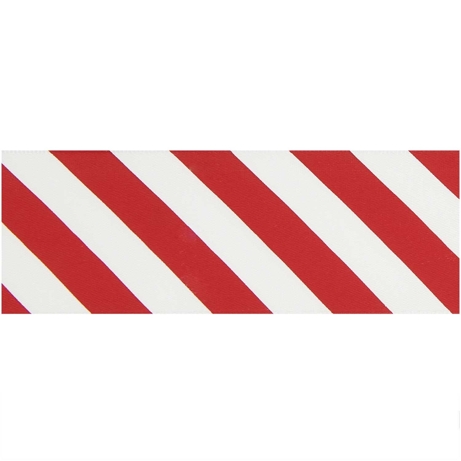 Paper Poetry Satinband Streifen 38mm 3m Farbe Rot-Weiß von Rico Design Paper Poetry Satinband mit diagonalen Streifen in Rot-Weiß von Rico Design, 38mm breit, 3m lang.