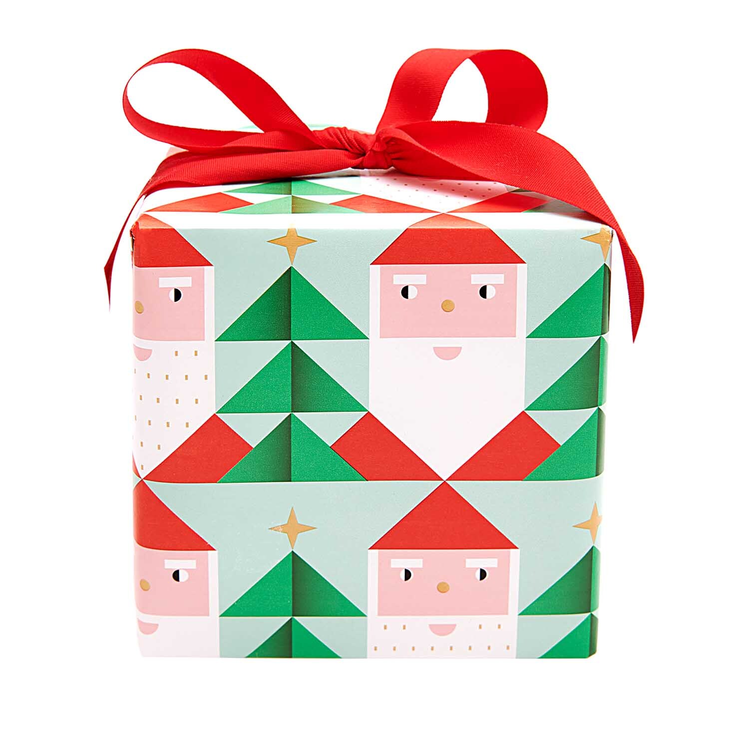 Paper Poetry Geschenkpapier Weihnachtsmann & Tannen 70cm 2m 80g/m² von Rico Design Paper Poetry Geschenkpapier mit Weihnachtsmann- und Tannenmotiv, verpackt mit rotem Band. Ideal für festliche Anlässe.