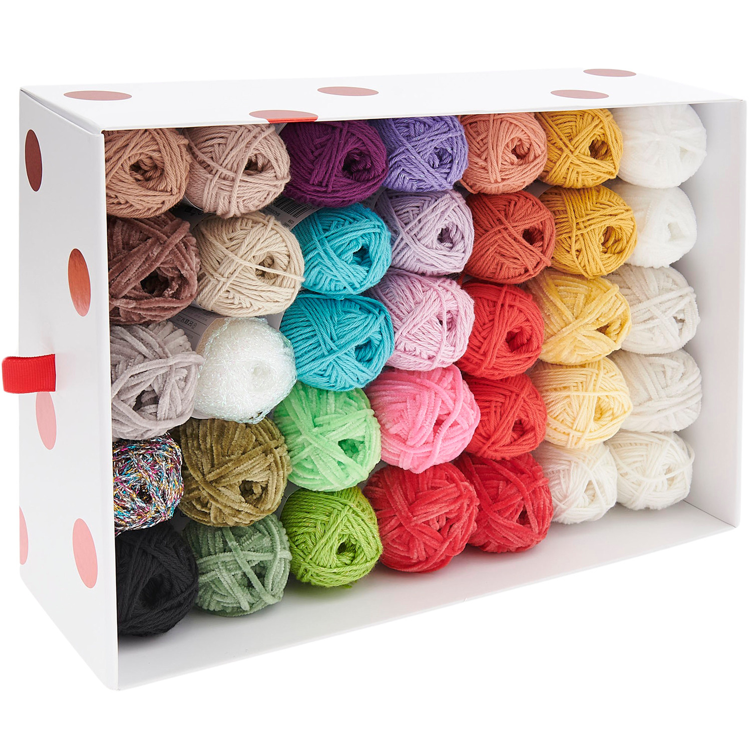 Ricorumi Shrooom Garn-Set 35 Farben 25g von Rico Design Ricorumi Shrooom Garn-Set in 35 leuchtenden Farben, präsentiert in einer dekorativen Box. Ideal für kreative Strickprojekte.